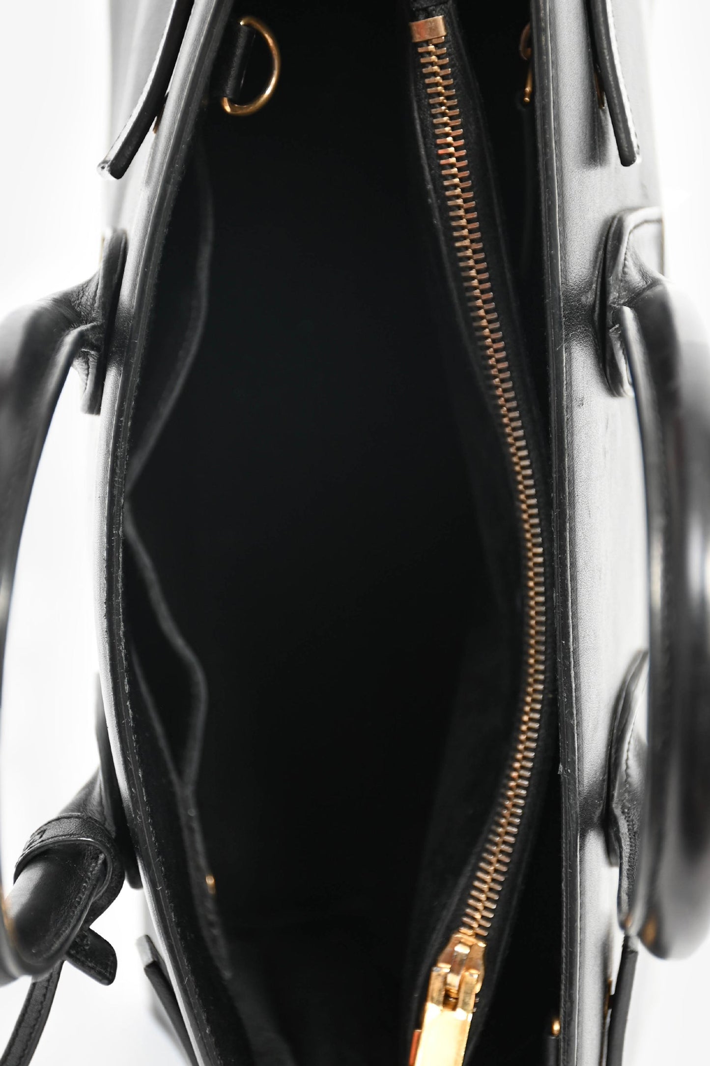 Saint Laurent 2014 Black Smooth Leather Small Sac de Jour Tote with Strap (As Is)