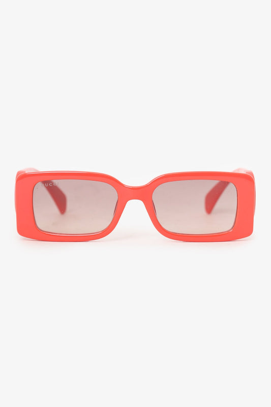 Gucci Orange Frame Interlocking G Logo Sunglasses