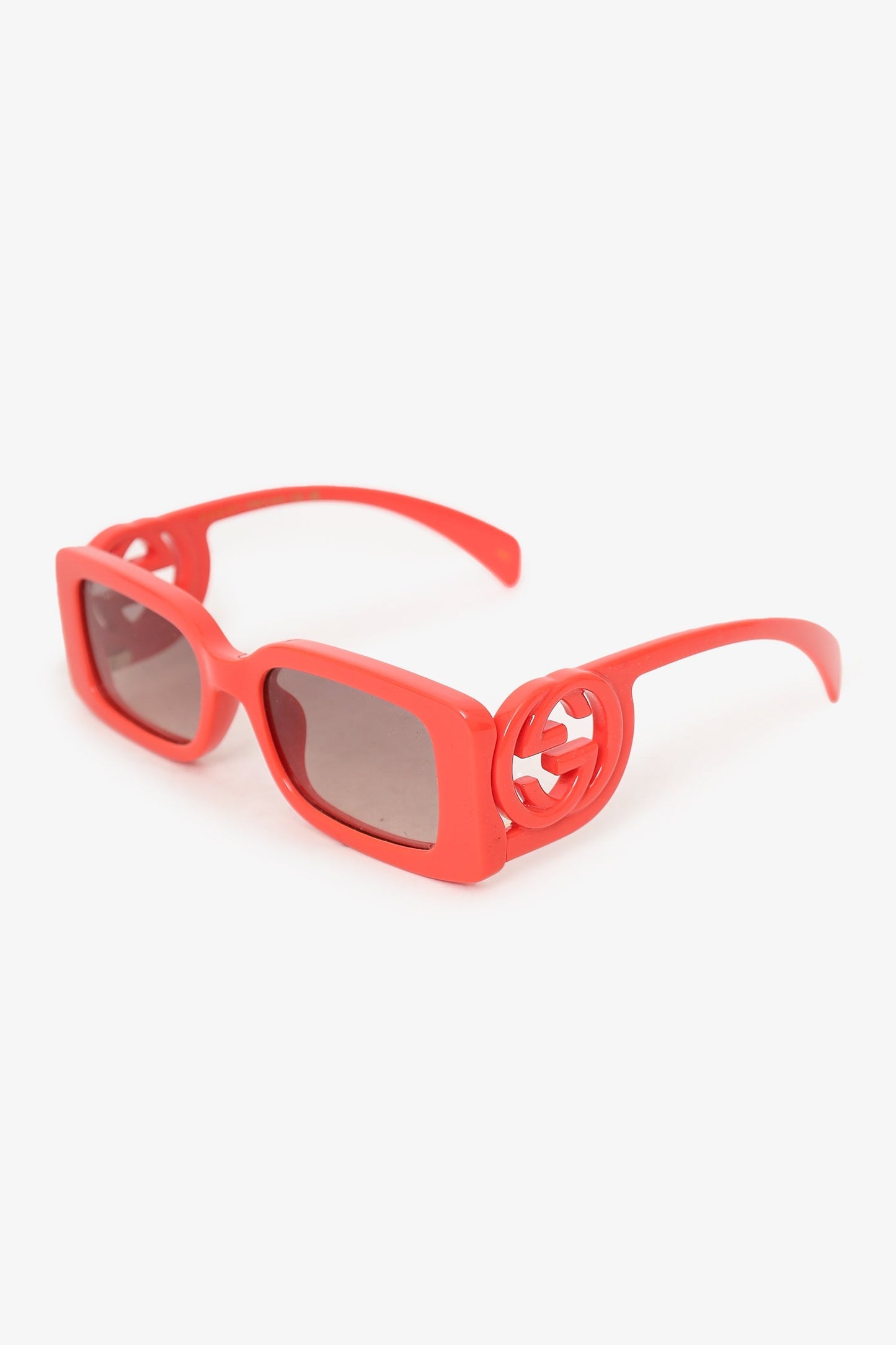Gucci Orange Frame Interlocking G Logo Sunglasses