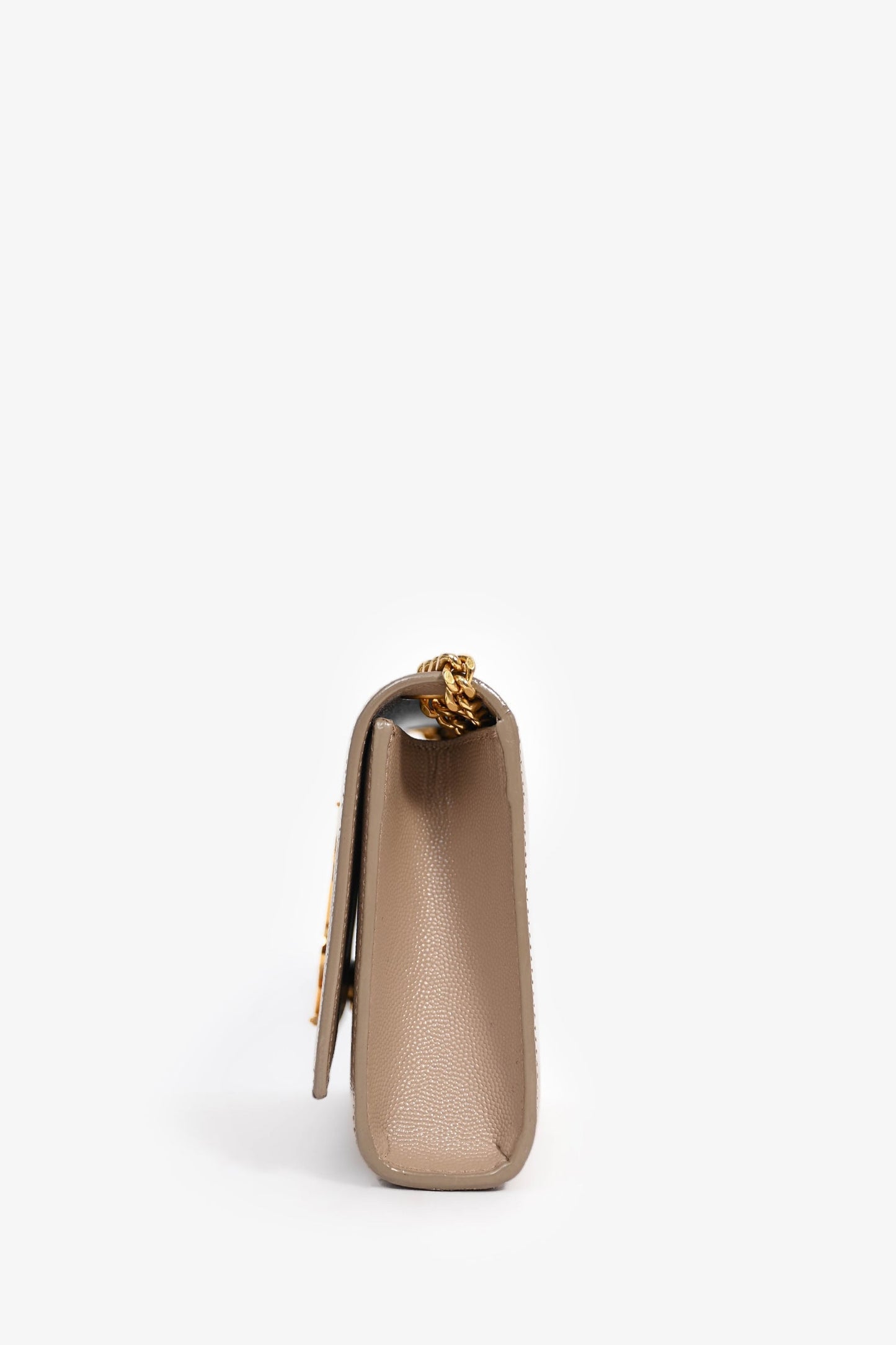 Saint Laurent Beige Leather Kate Small Chain Bag