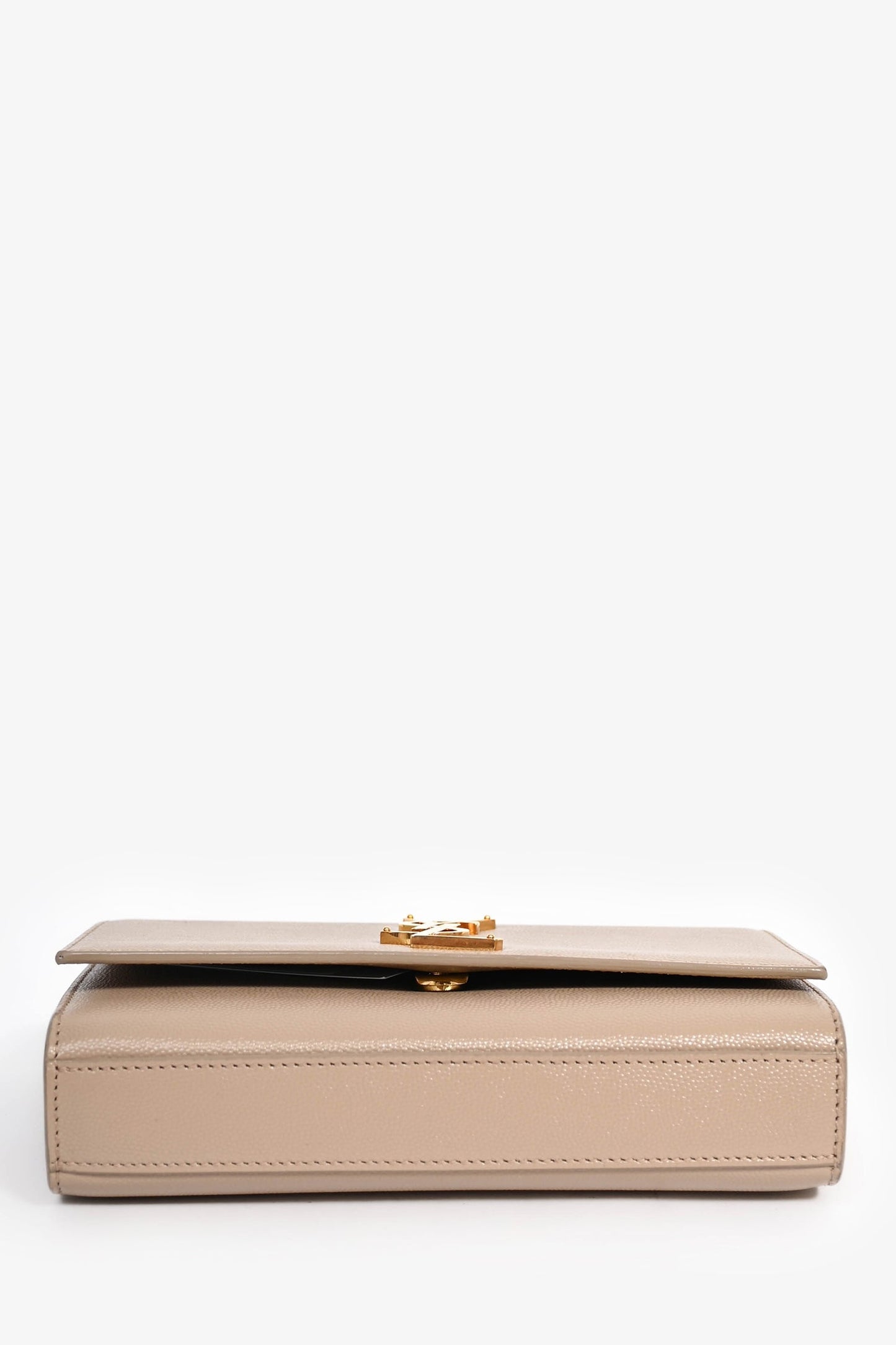 Saint Laurent Beige Leather Kate Small Chain Bag