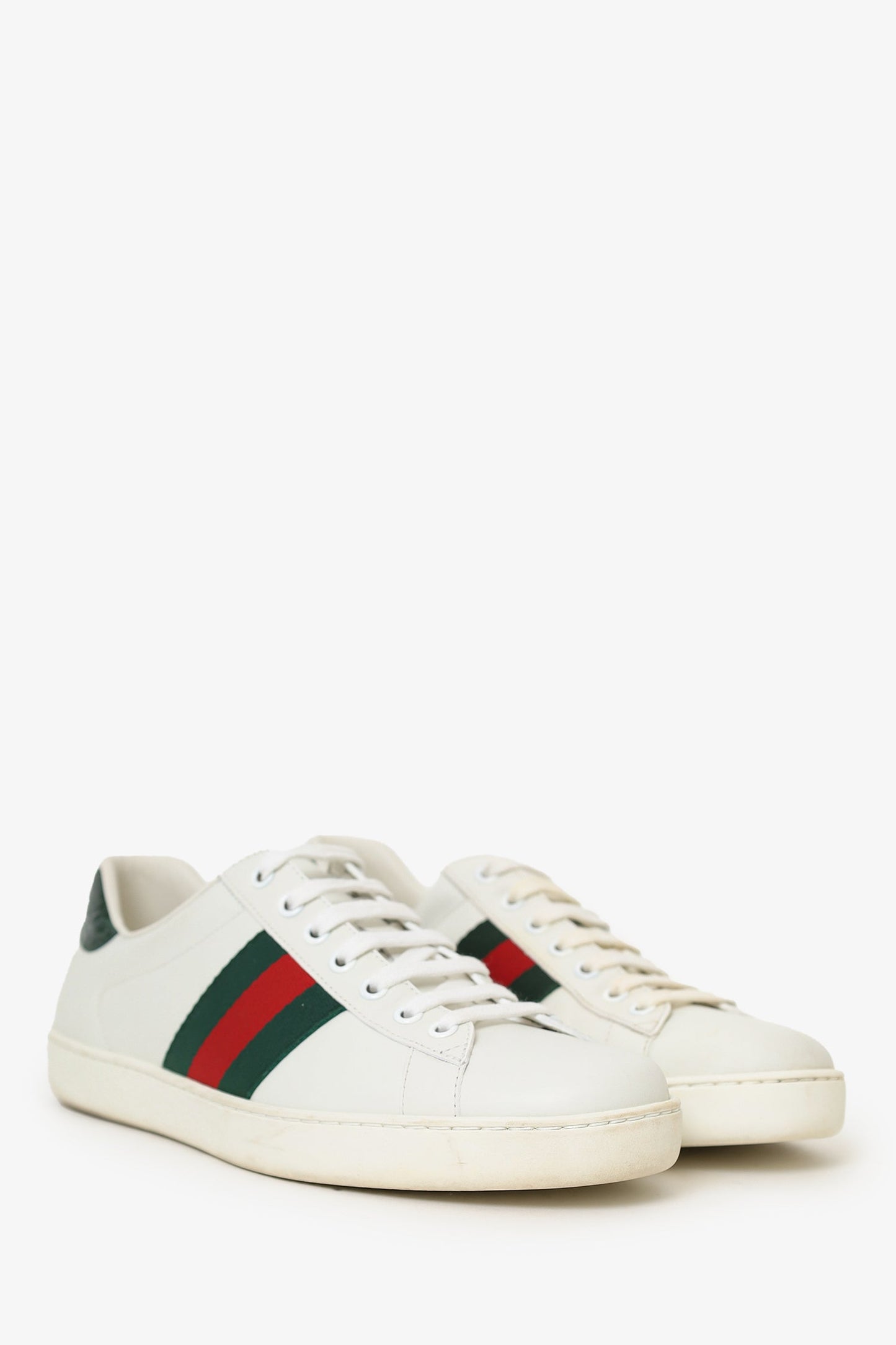 Gucci White Leather Ace Sneakers Size 7