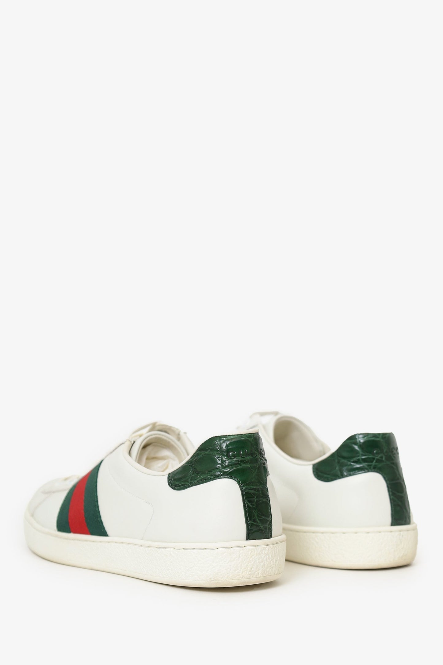 Gucci White Leather Ace Sneakers Size 7