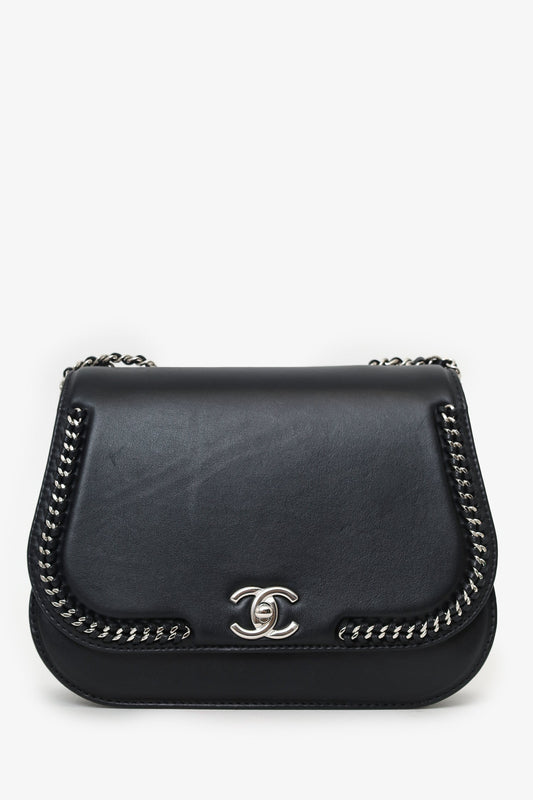 Chanel 2016-2017 Black Calfskin Braided Chic Flap Bag