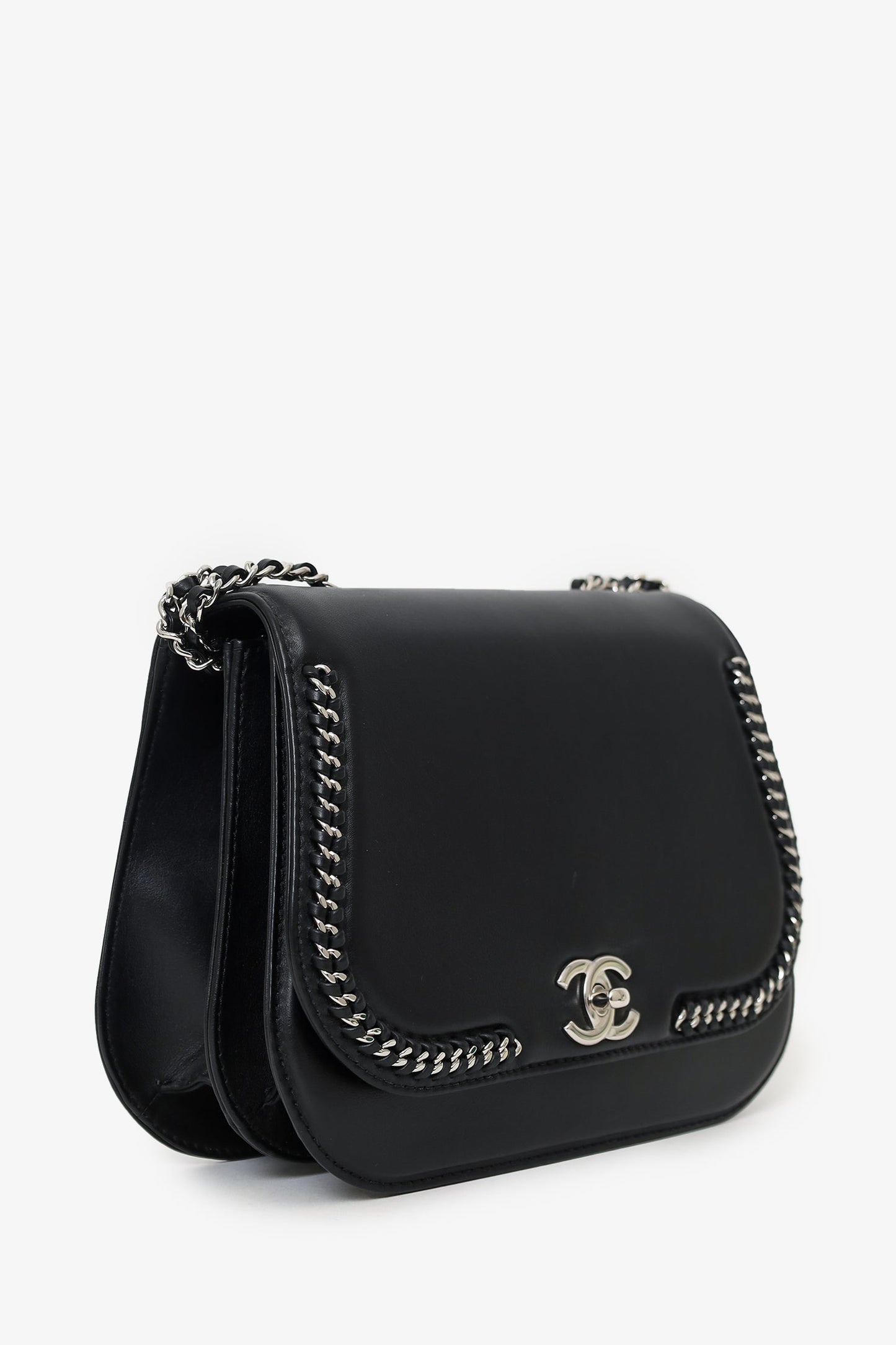 Chanel 2016-2017 Black Calfskin Braided Chic Flap Bag