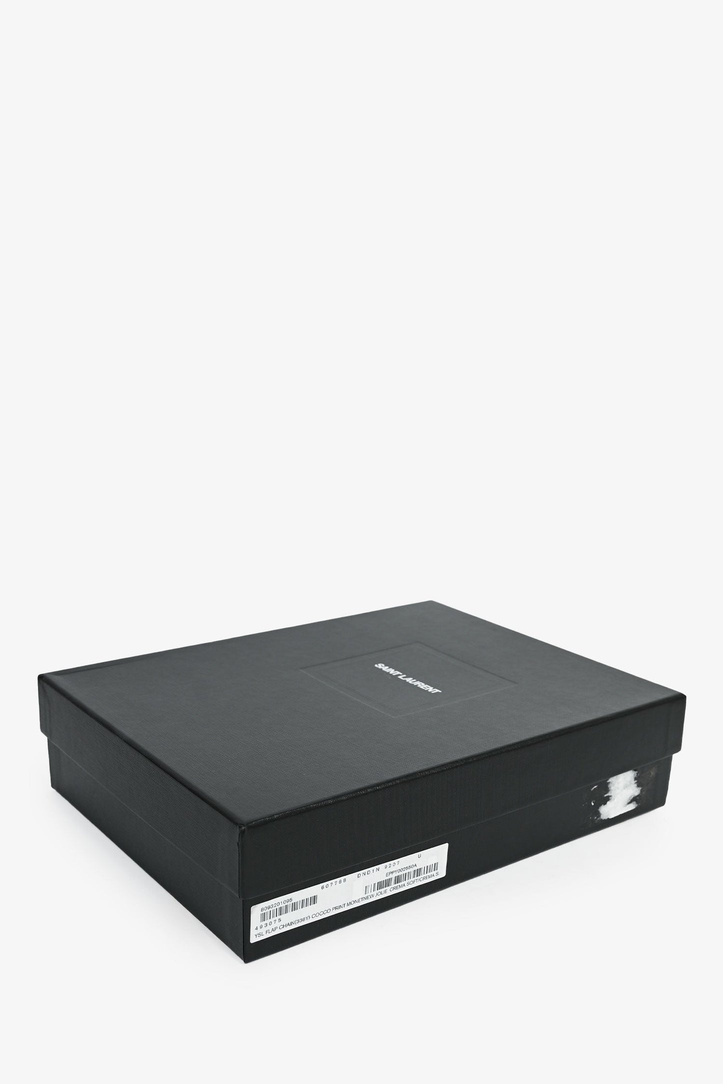 Saint Laurent 2020 Cream Croc Embossed Envelope Wallet On Chain with Card Holder