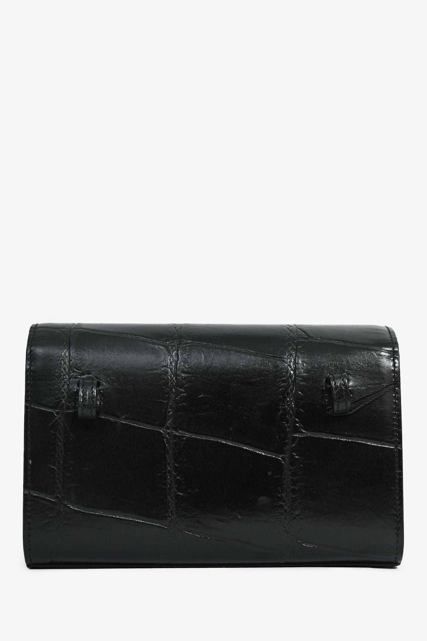 Saint Laurent 2018 Black Animal Embossed Small Kate Belt Bag