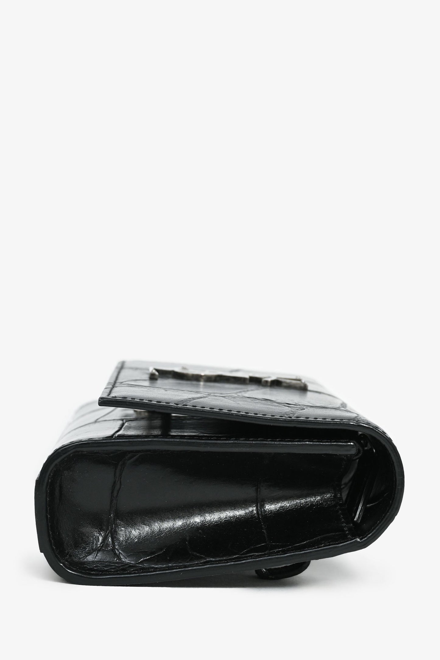 Saint Laurent 2018 Black Animal Embossed Small Kate Belt Bag