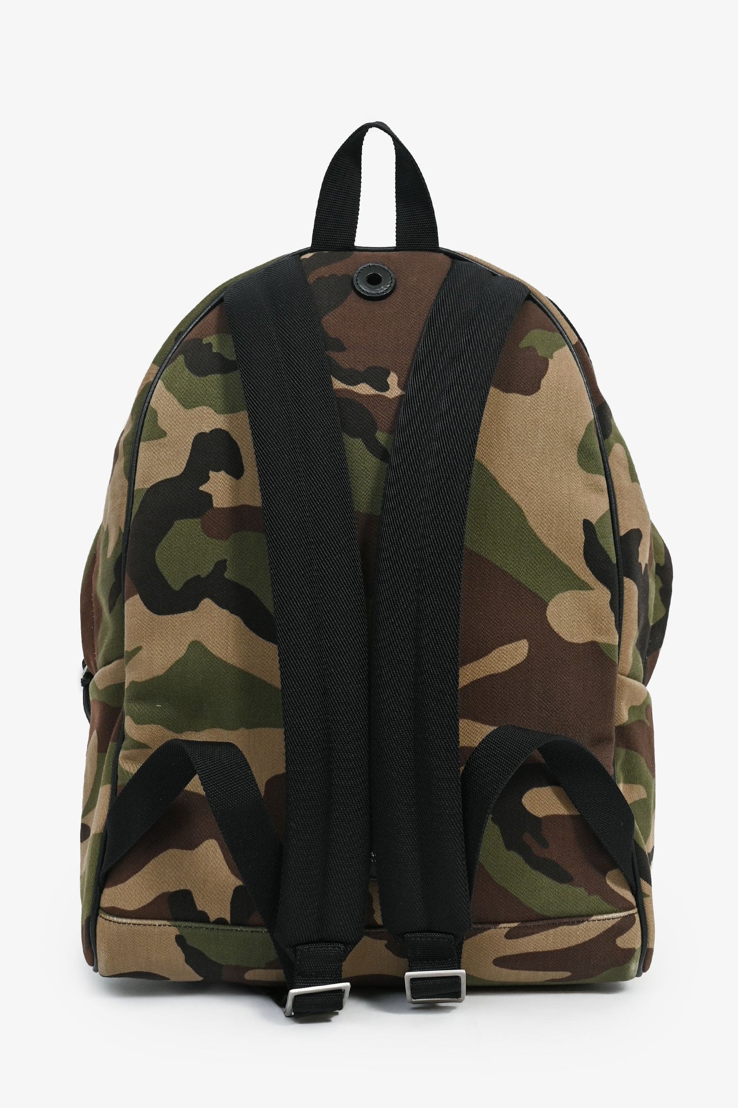 Saint Laurent Camouflage Cotton Sparkle Multi Patch Backpack