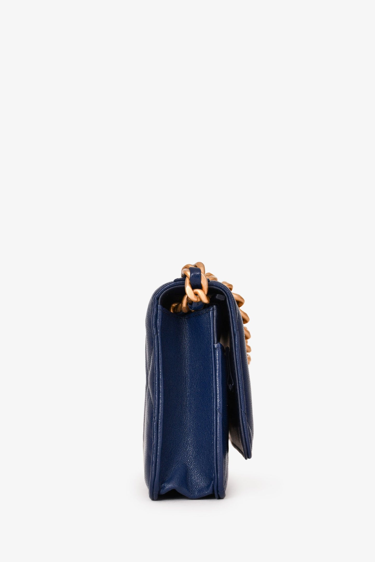 Chanel™ Navy Lambskin 'Chanel 19' Wallet on Chain