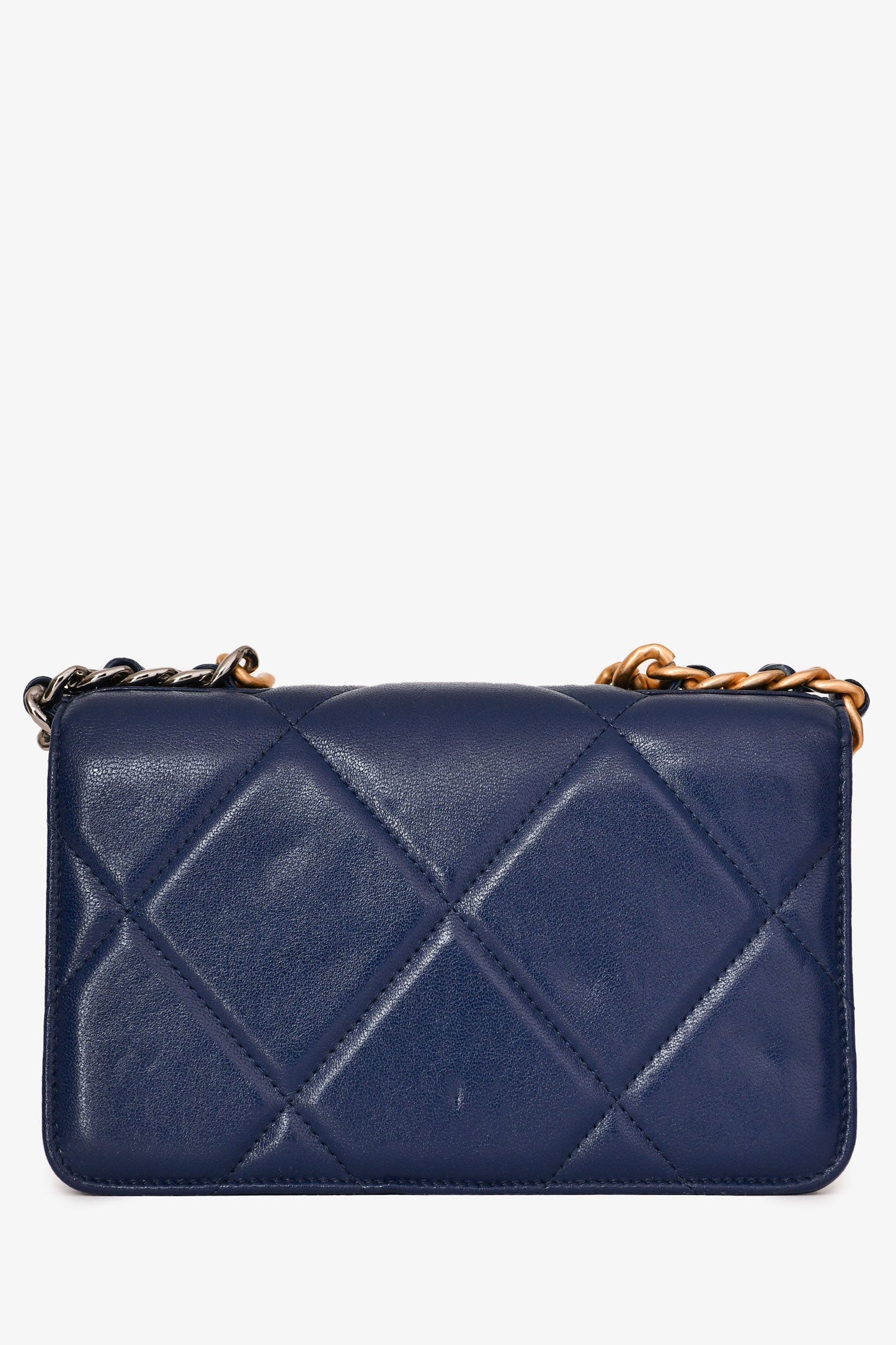 Chanel™ Navy Lambskin 'Chanel 19' Wallet on Chain