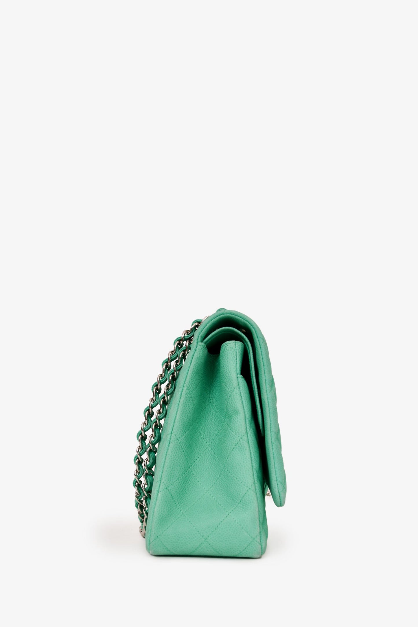 Chanel™ 2012-13 Green Caviar Maxi Double Flap Shoulder Bag