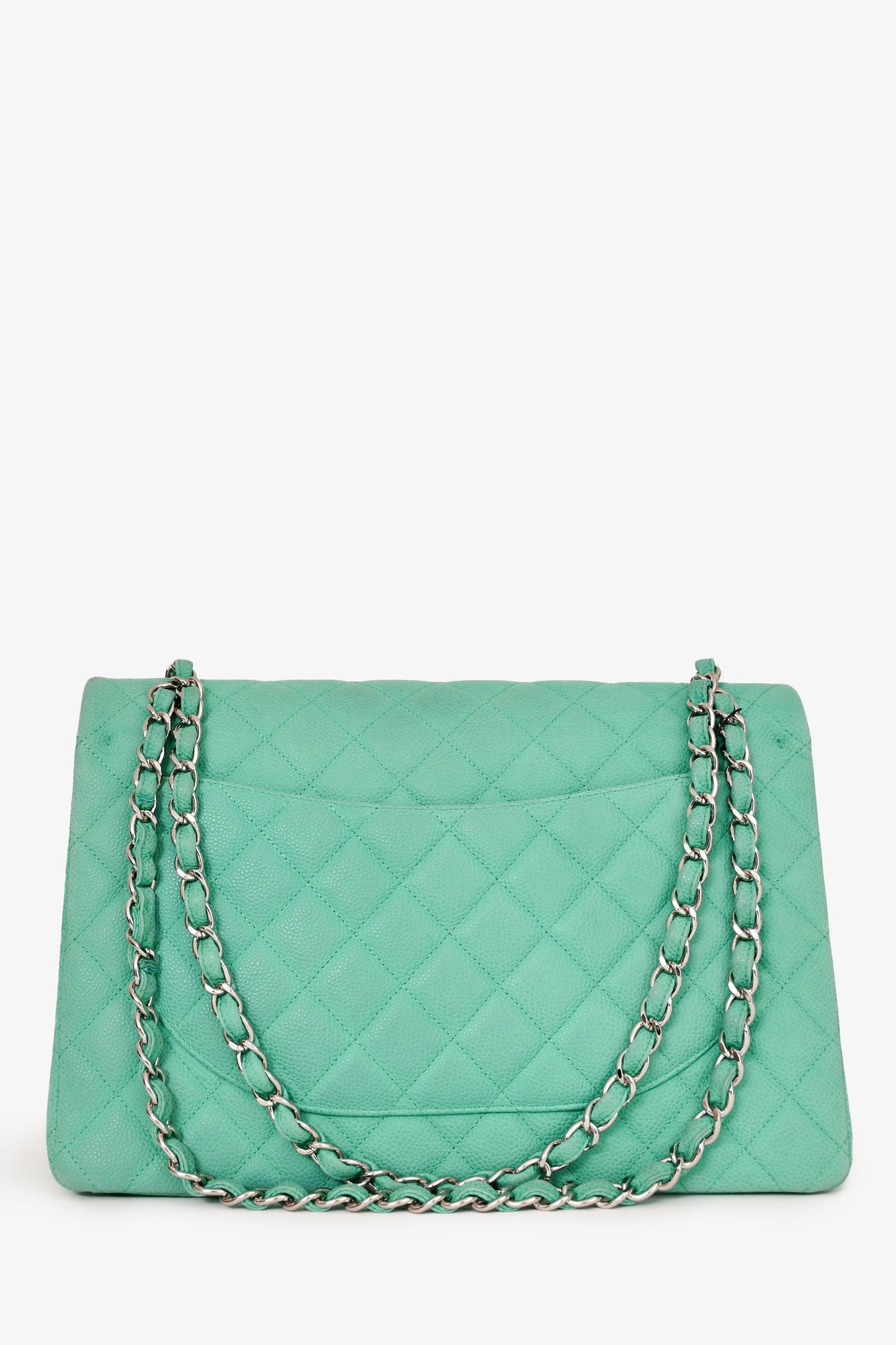Chanel™ 2012-13 Green Caviar Maxi Double Flap Shoulder Bag