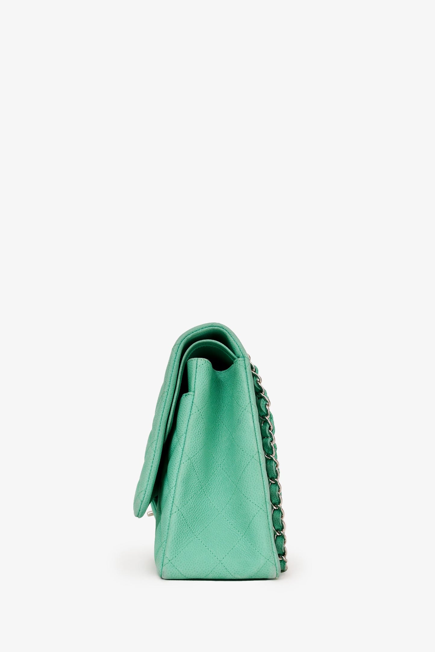 Chanel™ 2012-13 Green Caviar Maxi Double Flap Shoulder Bag