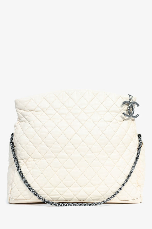 Chanel™ 2008-09 White Lambskin Quilted Paris-Moscou Red Square Kremlin Tote