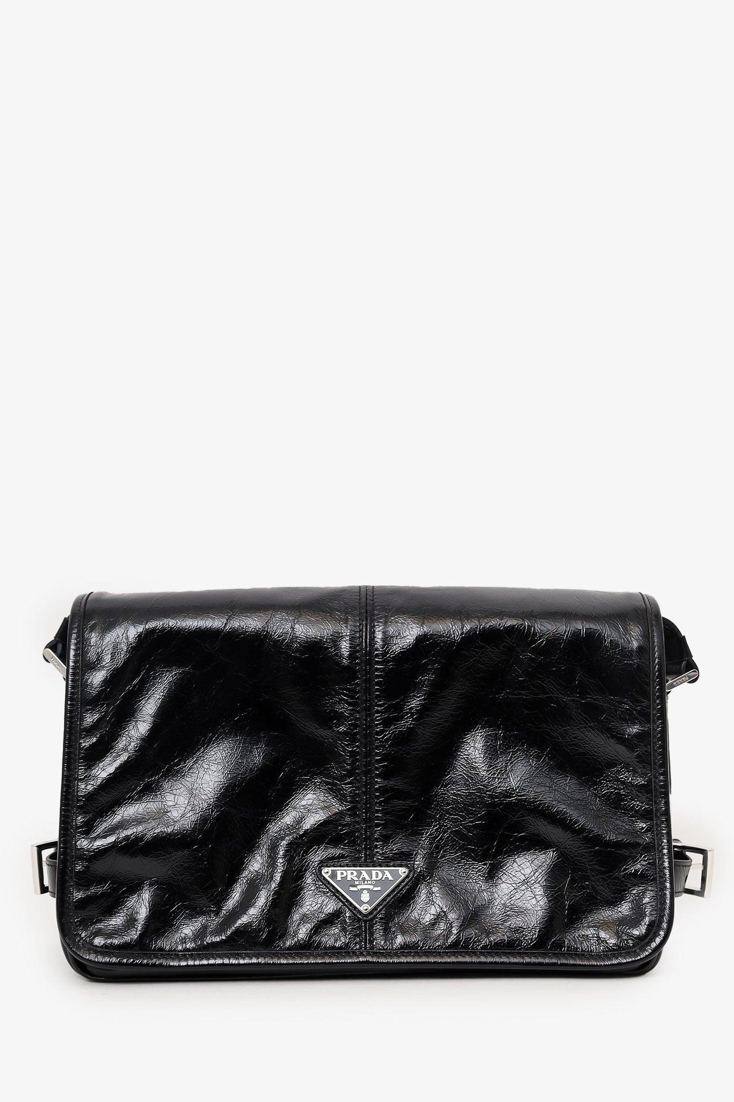 Prada Black Small Nappa Leather Duffle Bag