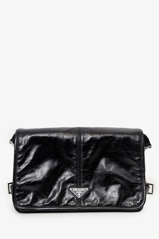 Prada Black Small Nappa Leather Duffle Bag