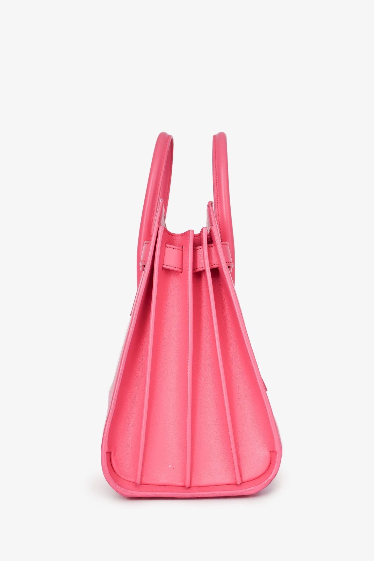 Saint Laurent 2014 Pink Leather Small Sac Du Jour Top Handle with Strap