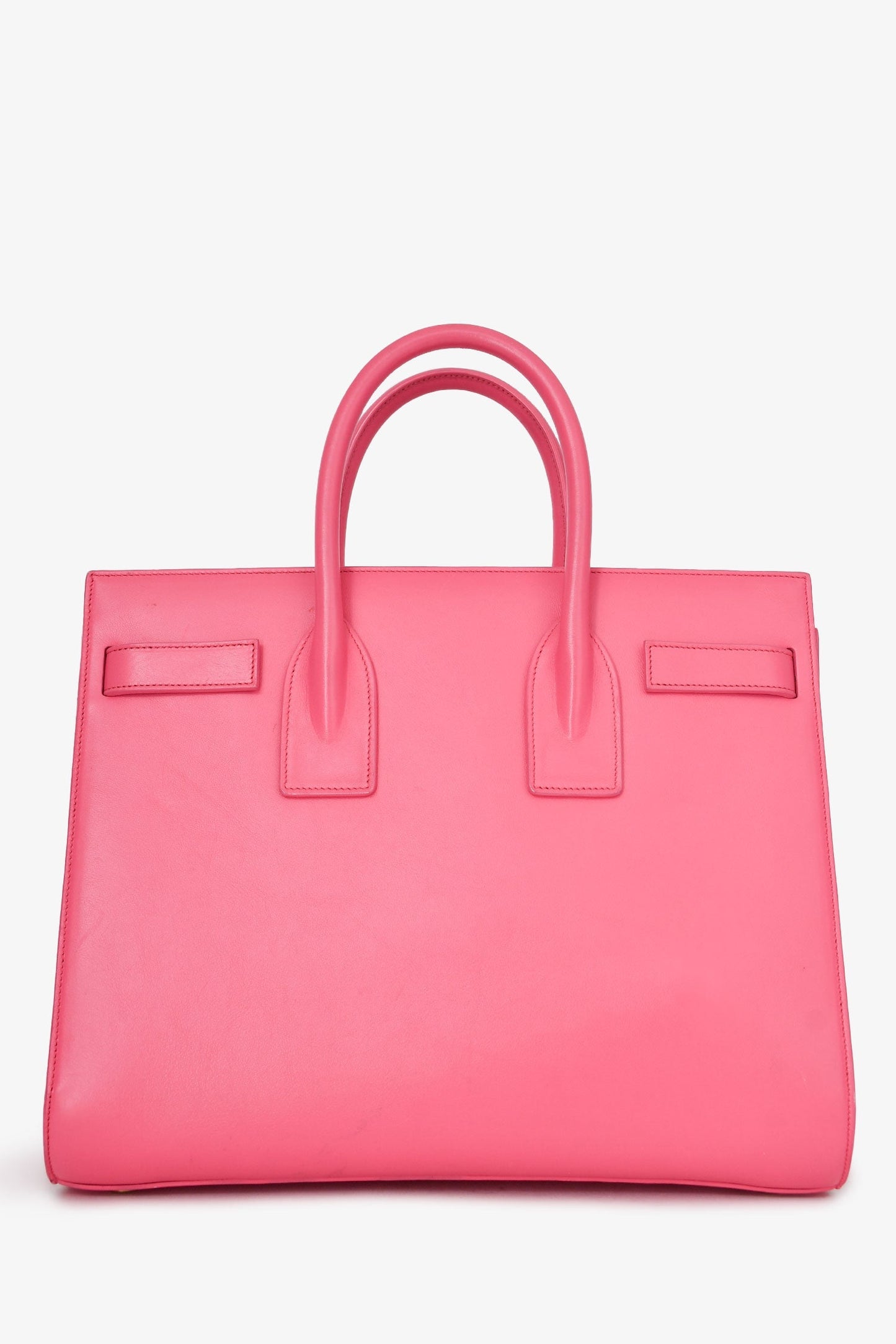 Saint Laurent 2014 Pink Leather Small Sac Du Jour Top Handle with Strap