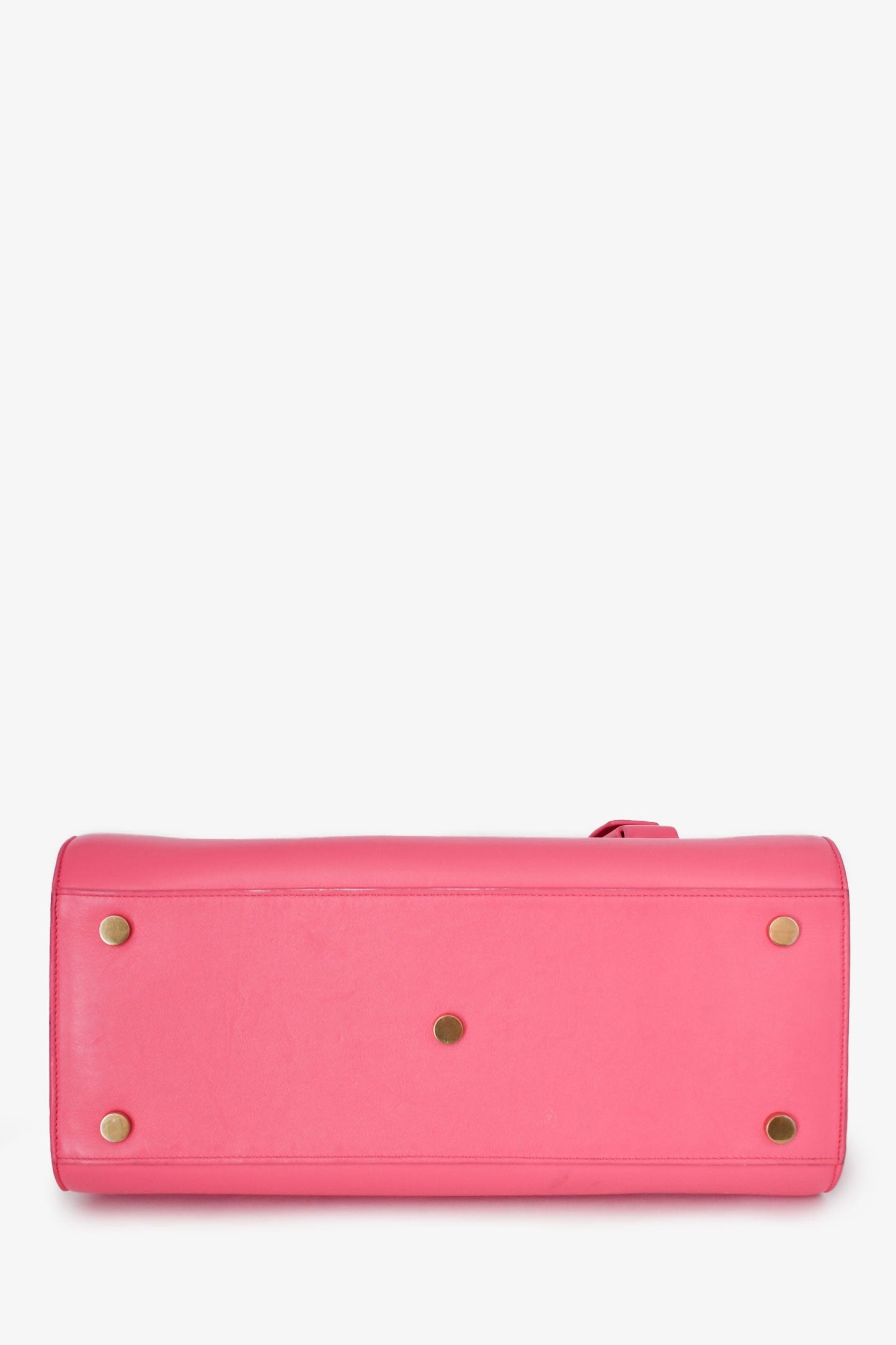 Saint Laurent 2014 Pink Leather Small Sac Du Jour Top Handle with Strap