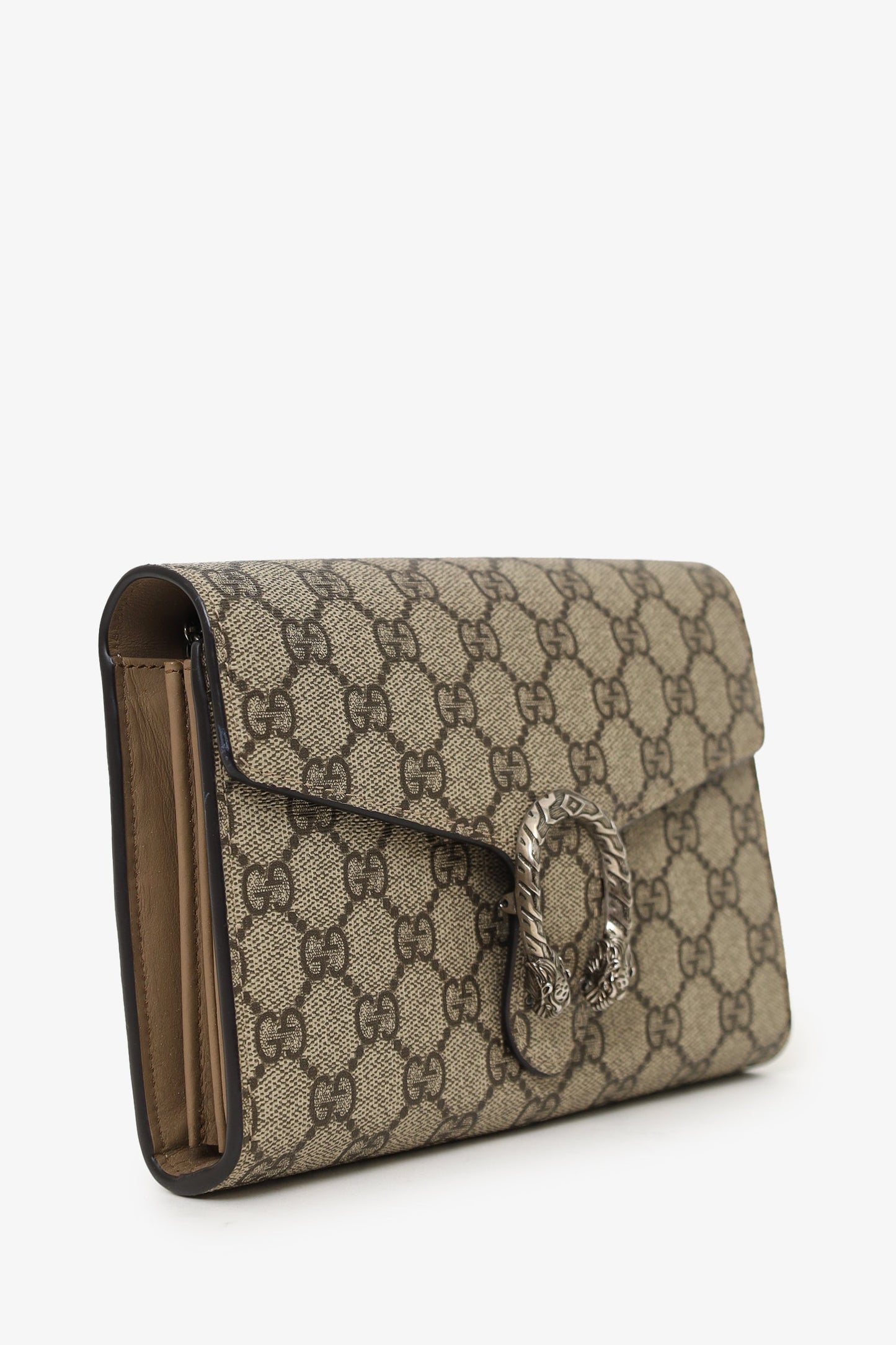 Gucci Beige Canvas Dionysus Wallet on Chain