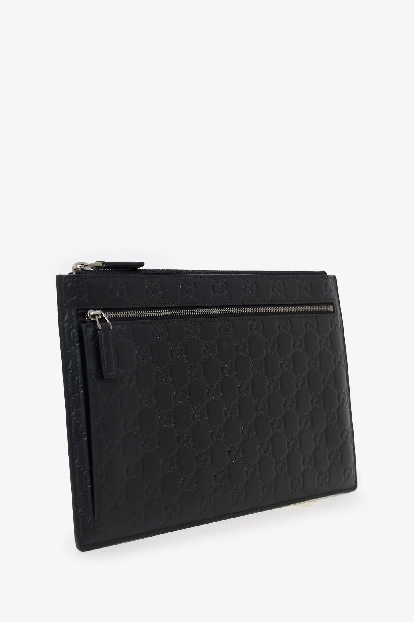 Gucci Black GG Supreme Signature Portfolio