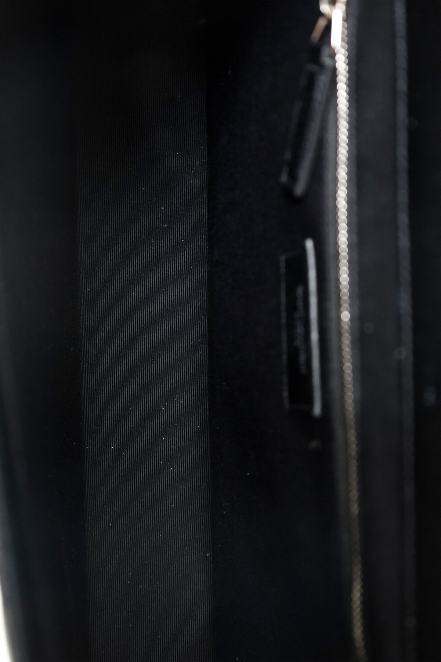 Saint Laurent Black Chevron Leather Large Envelope Bag