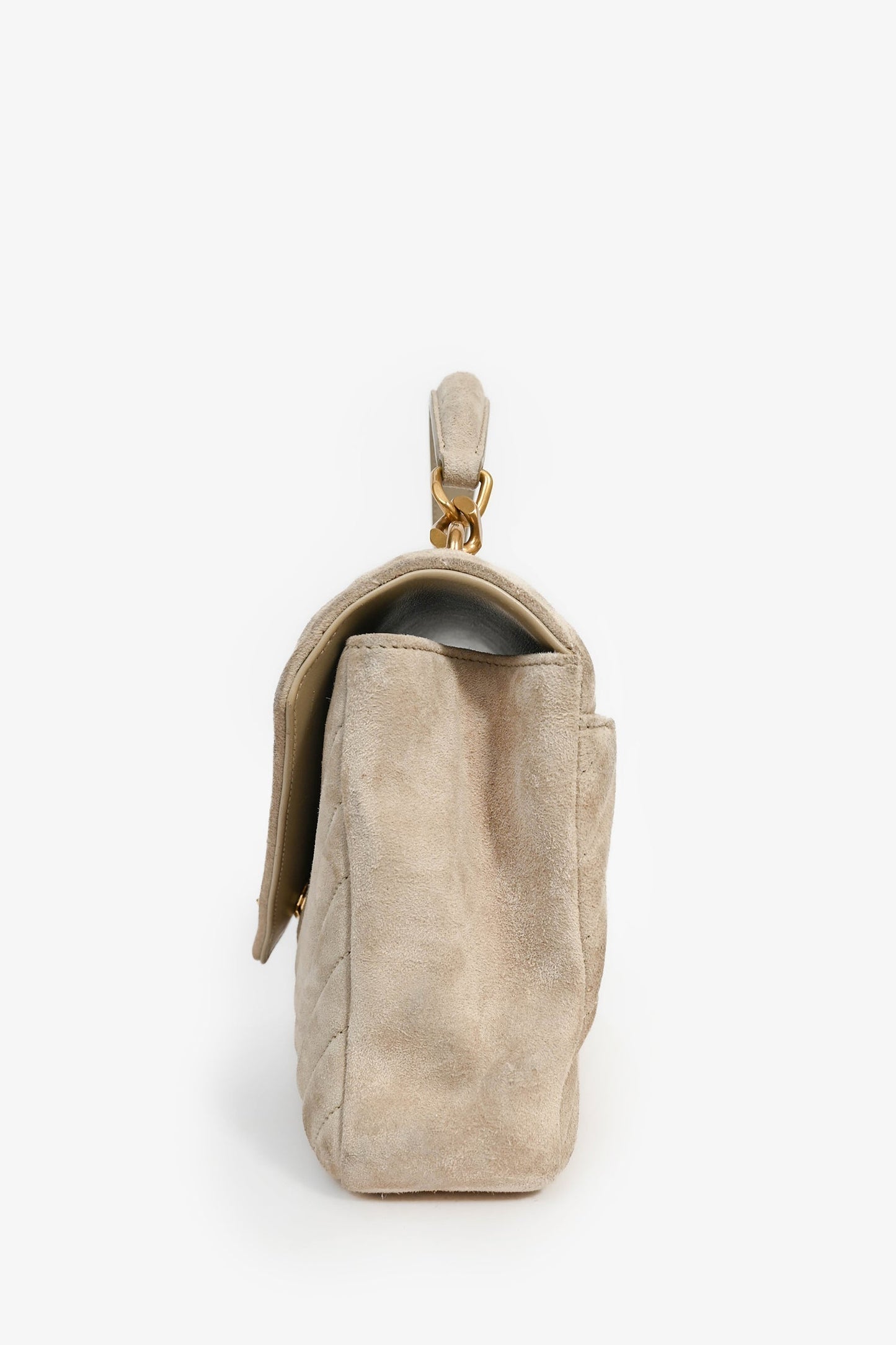 Saint Laurent 2020 Taupe Suede Medium 'College' Bag