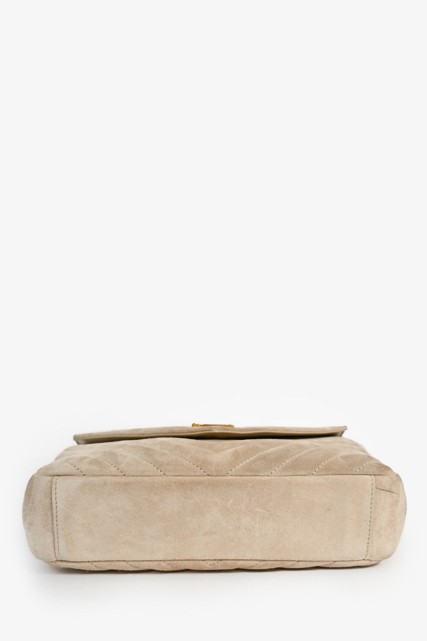 Saint Laurent 2020 Taupe Suede Medium 'College' Bag