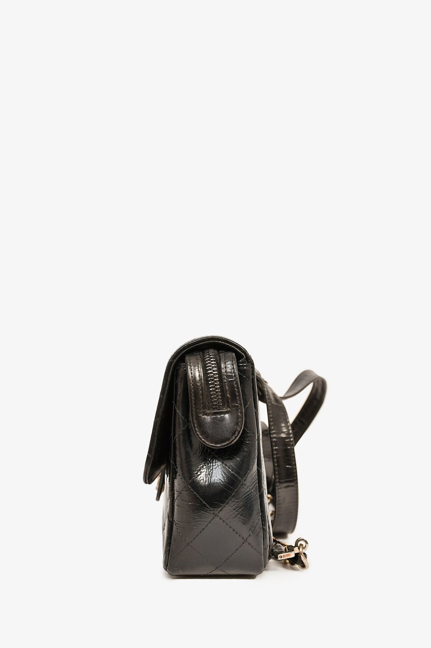 Chanel™ 1996-7 Black Quilted Leather Flap Zip Backpack (Refurbished)