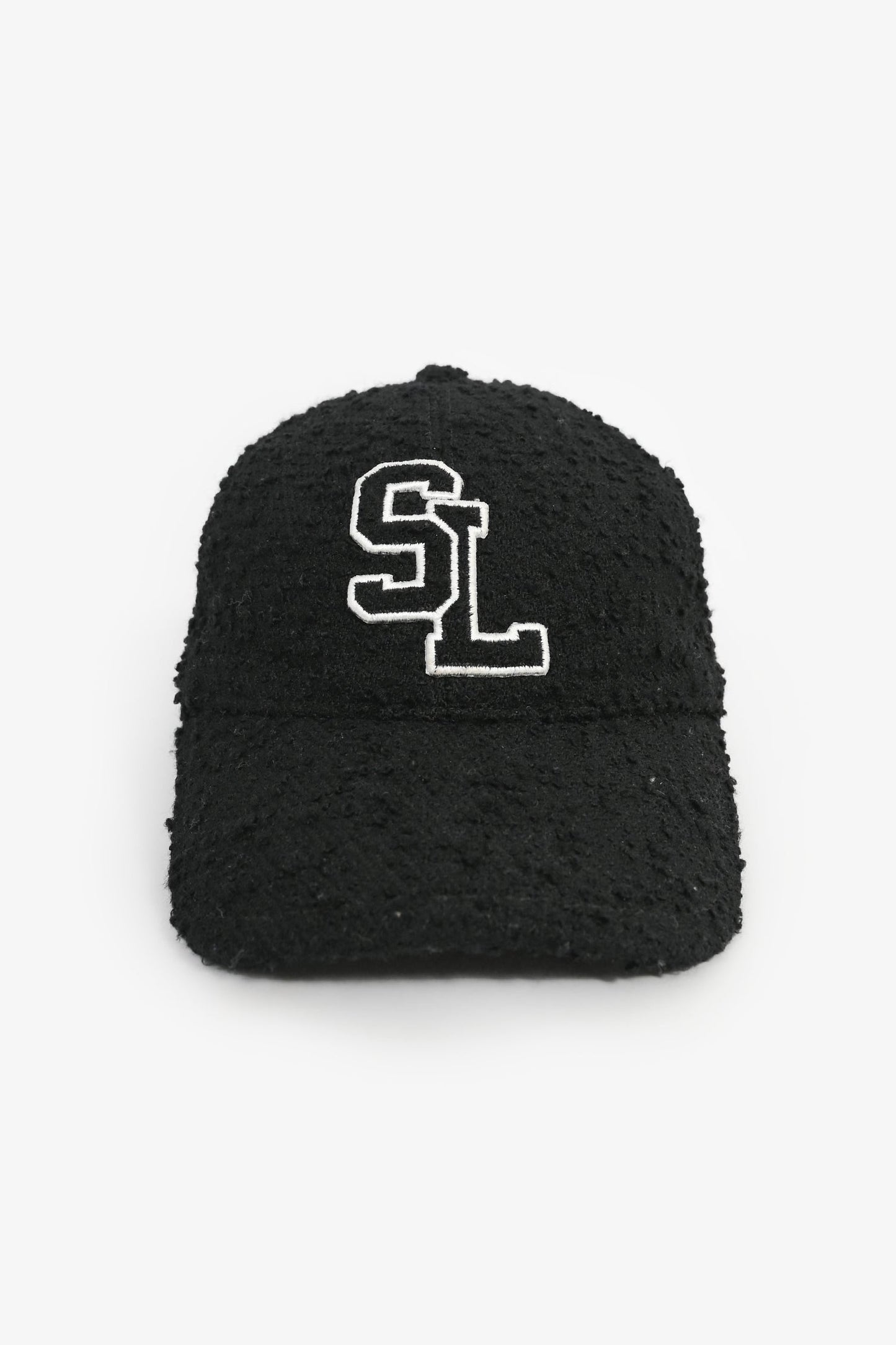 Saint Laurent Black Tweed "SL" Baseball Hat Size 57