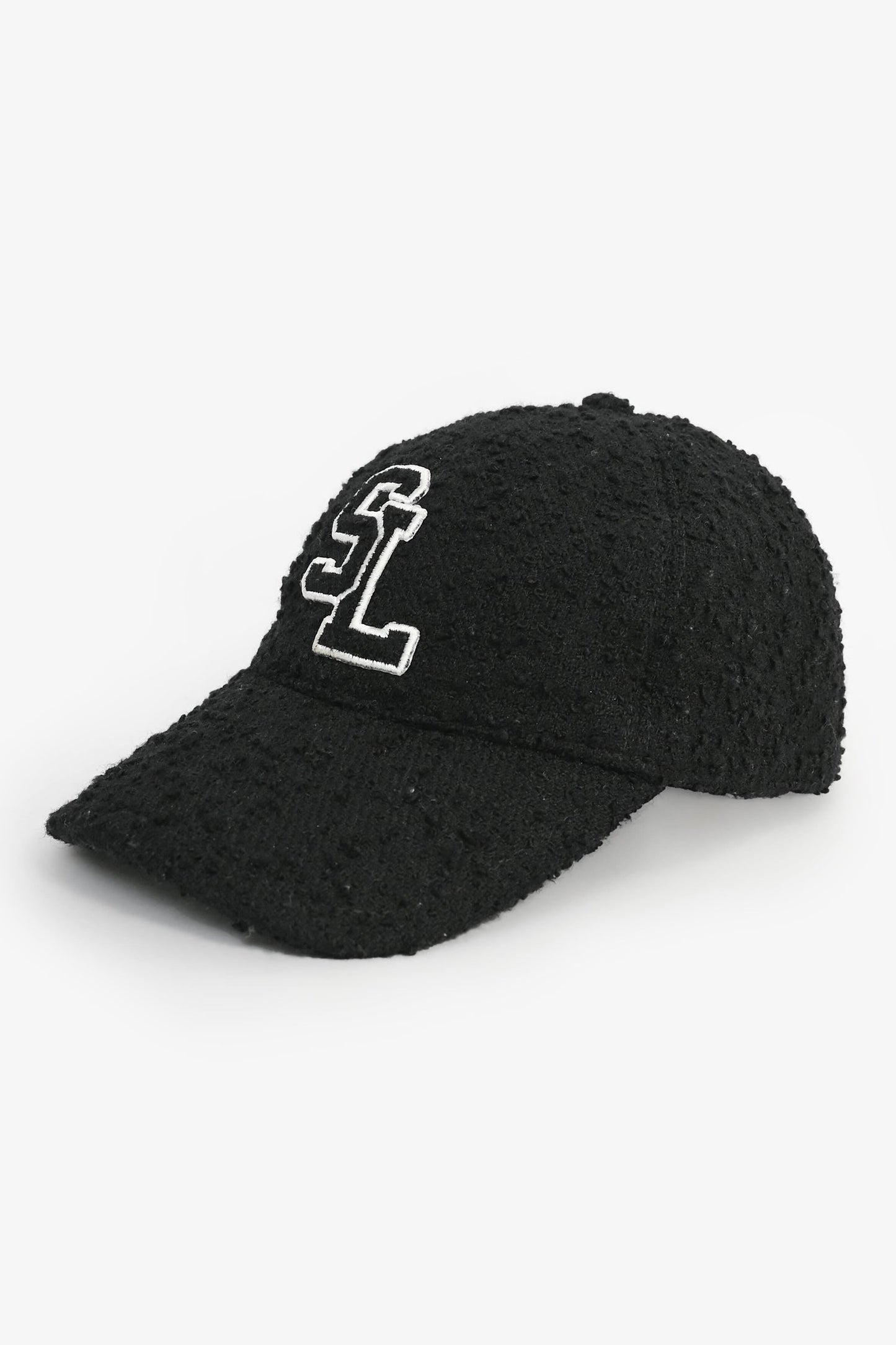 Saint Laurent Black Tweed "SL" Baseball Hat Size 57
