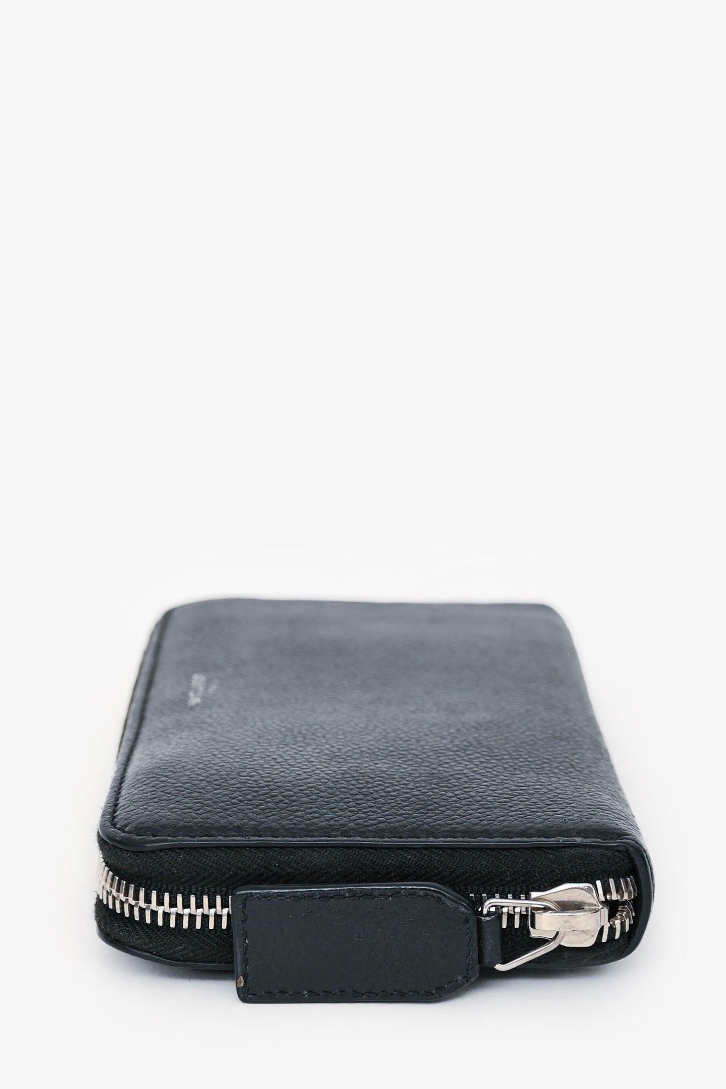 Saint Laurent Black Leather Long Zip Wallet