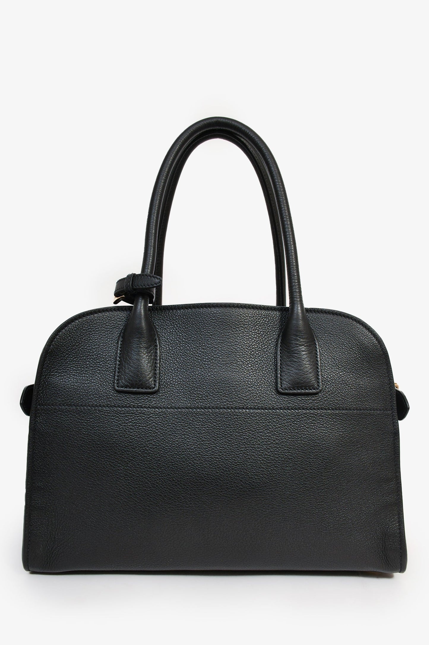 Prada Black Leather Medium Tote Bag