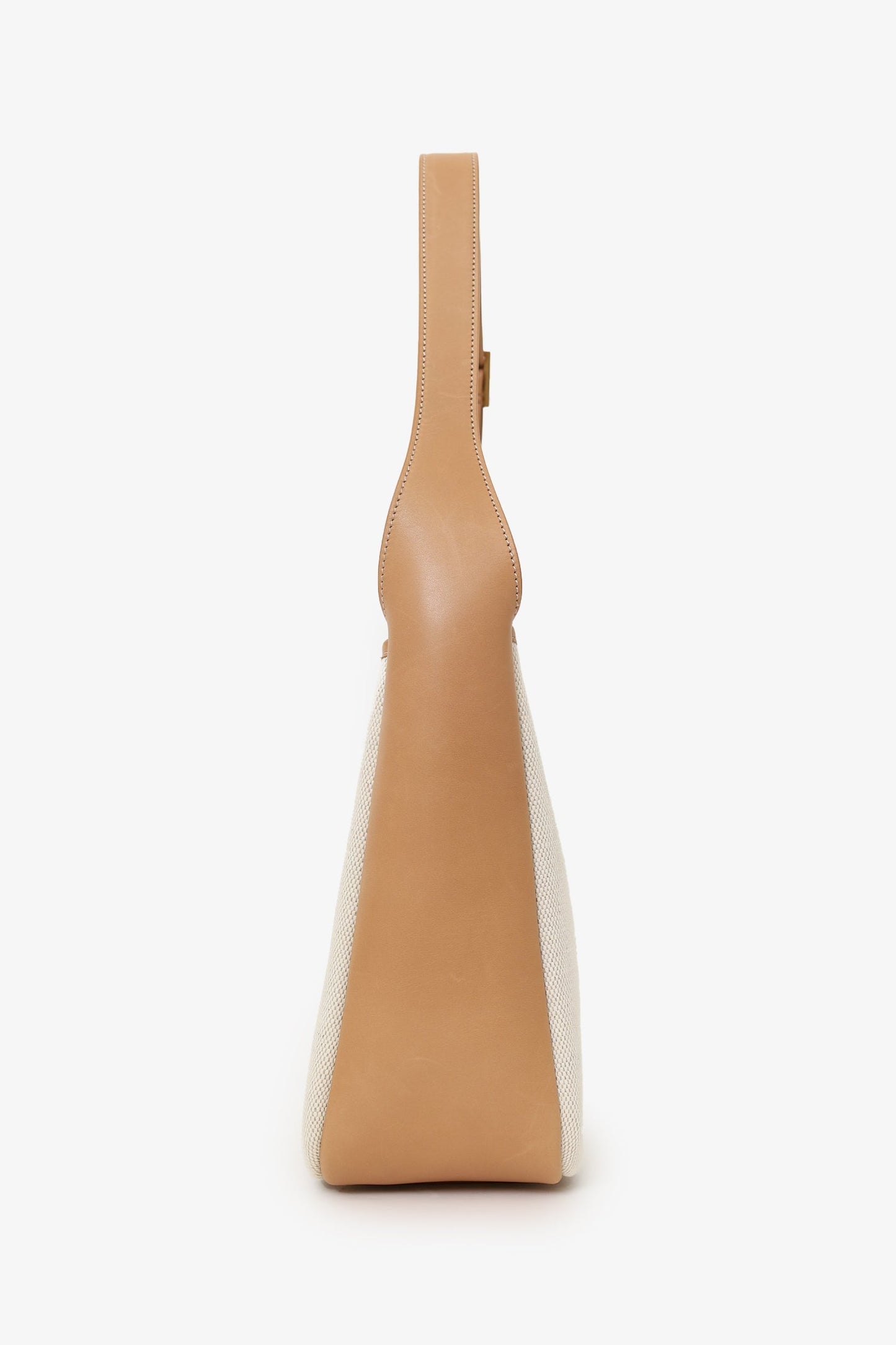 Saint Laurent Cream/Tan Leather/Canvas ‘LE 5 7 Small’ Shoulder Bag