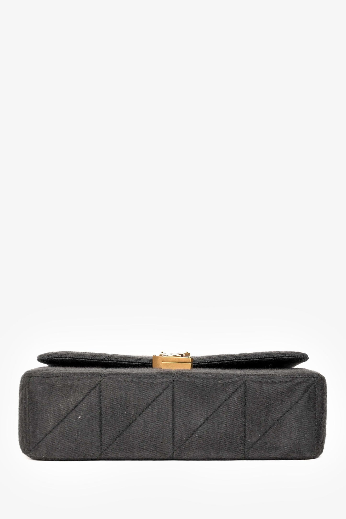Saint Laurent Black Quilted Fabric 'Jamie' Shoulder Bag