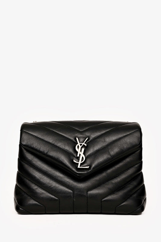 Saint Laurent Black Leather Small 'Lou Lou' Shoulder Bag