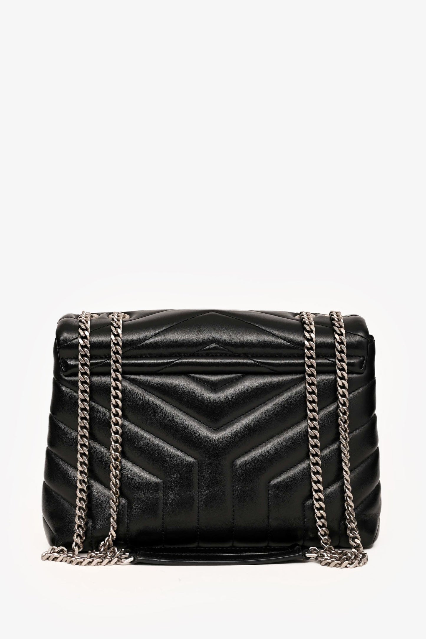 Saint Laurent Black Leather Small 'Lou Lou' Shoulder Bag
