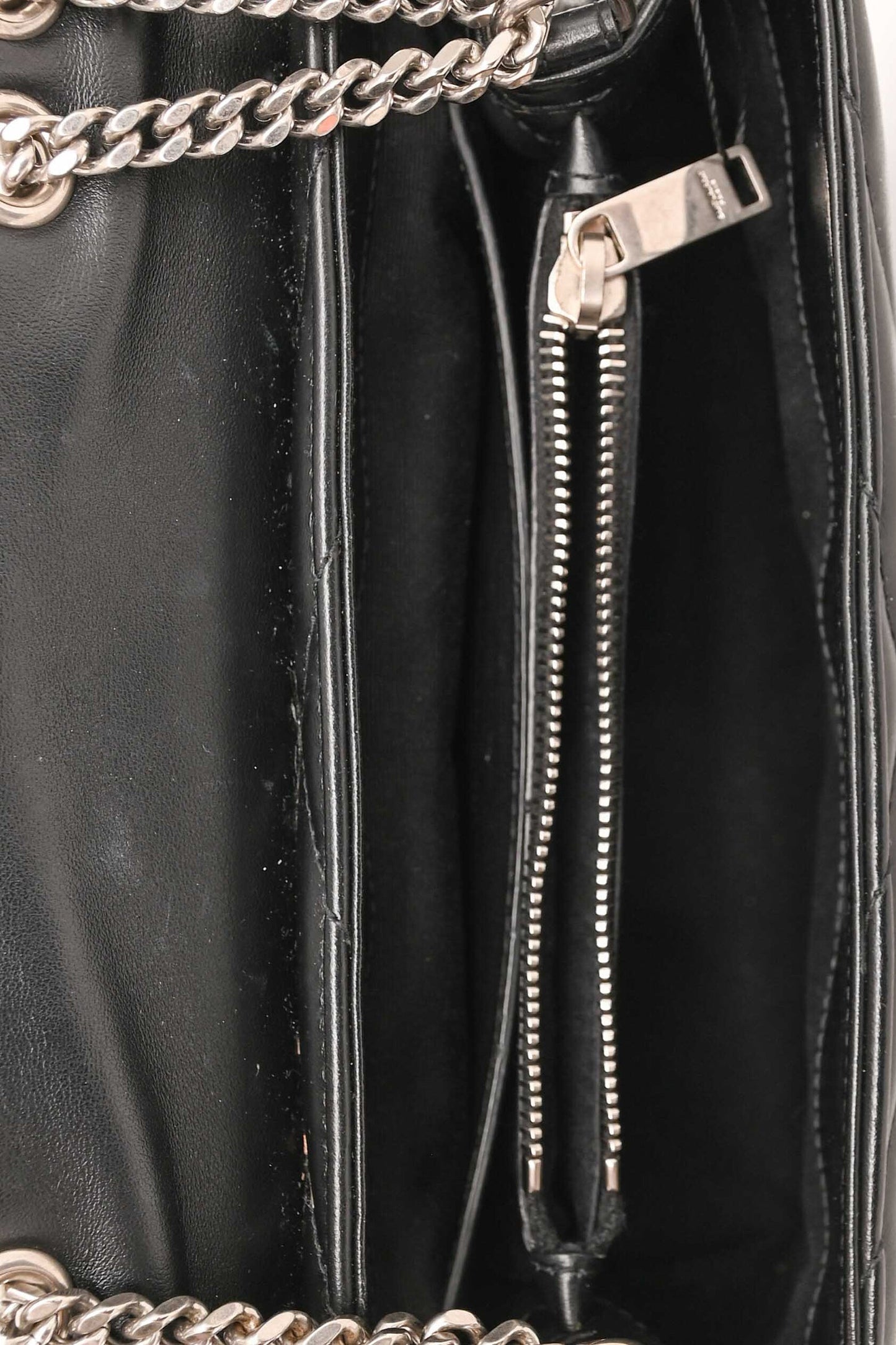 Saint Laurent Black Leather Small 'Lou Lou' Shoulder Bag