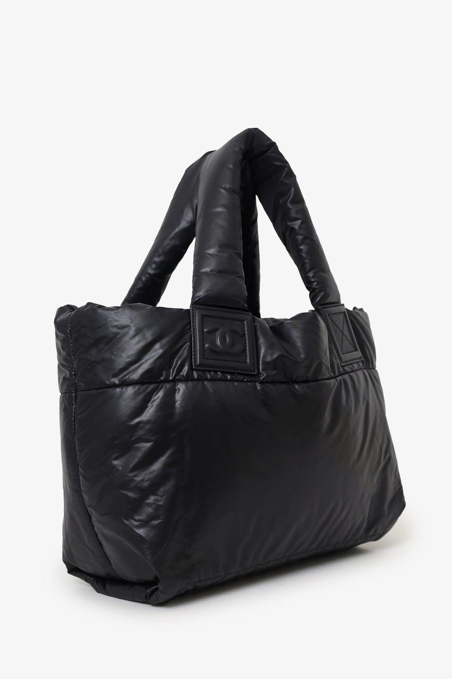 Chanel™ 2009-10 Black Nylon Coco Cocoon Small Tote Bag