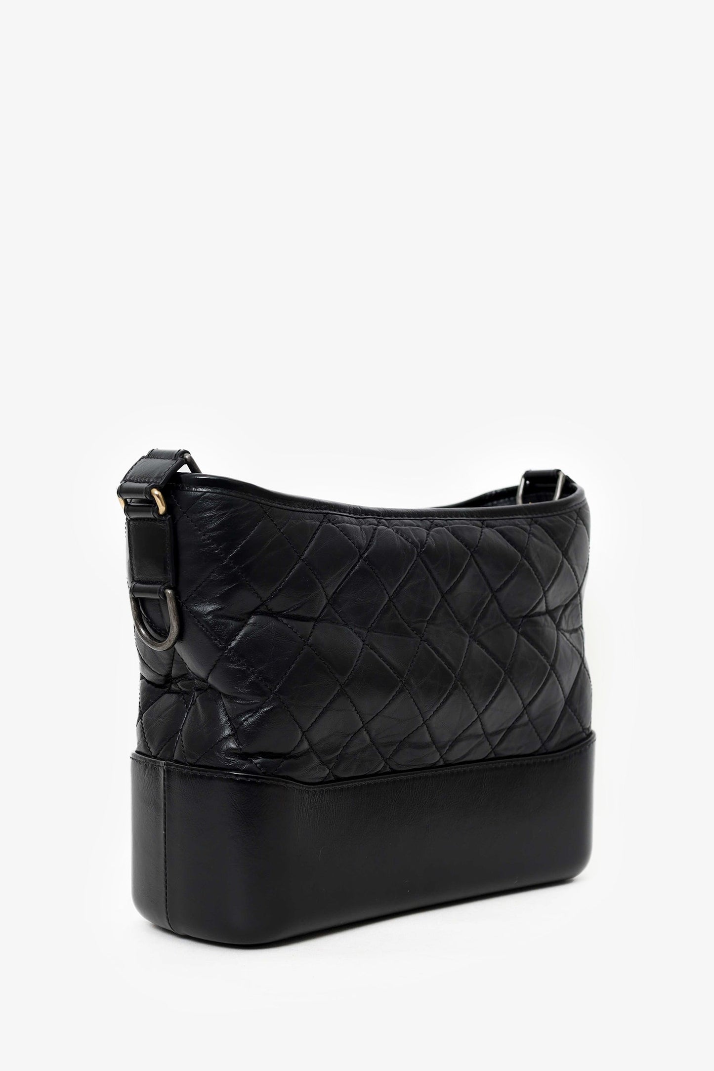 Chanel™ 2018 Black Leather Quilted Medium Gabrielle Crossbody Bag