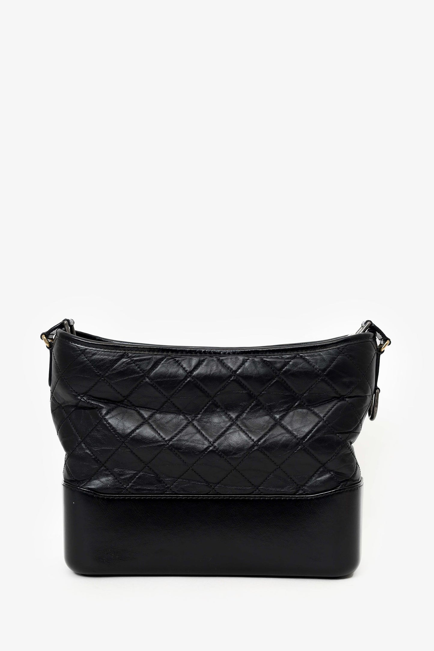 Chanel™ 2018 Black Leather Quilted Medium Gabrielle Crossbody Bag