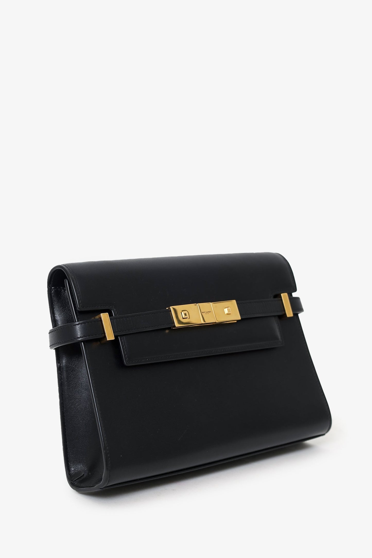Saint Laurent Black Leather Small Manhattan Bag