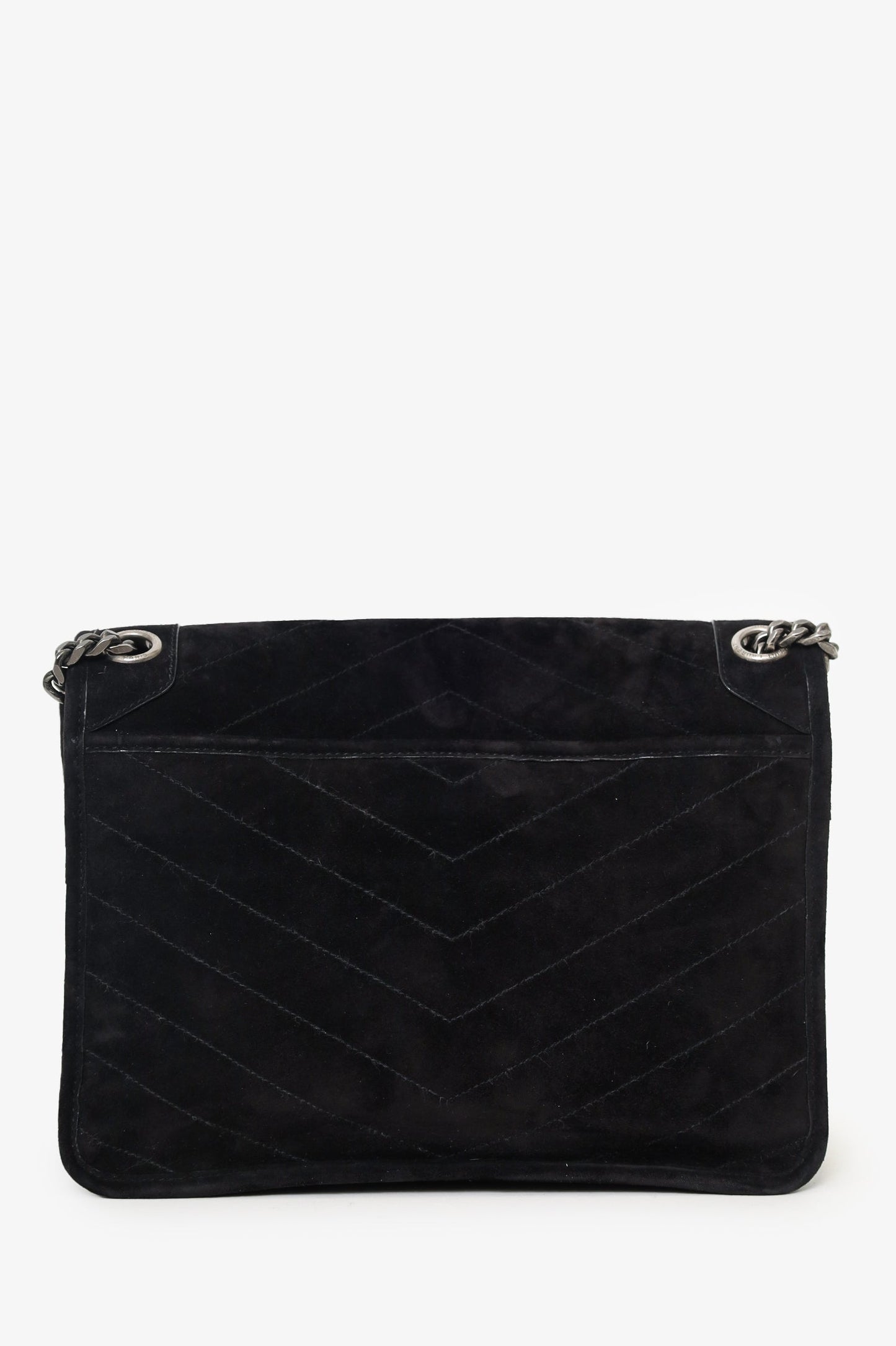 Saint Laurent Black Suede Medium Niki Shoulder Bag