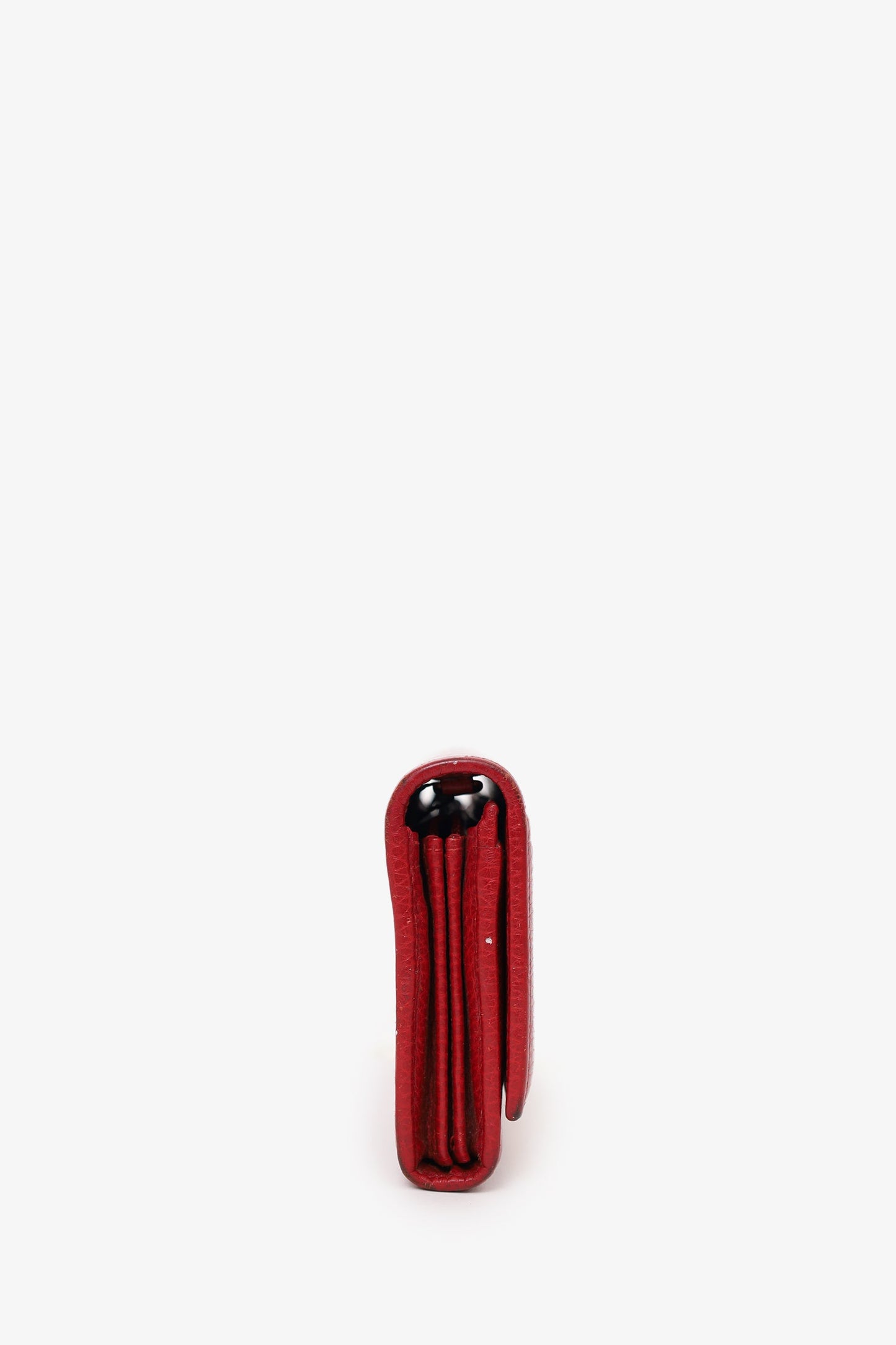 Gucci Red Leather GG Marmont Long Wallet 'As Is'