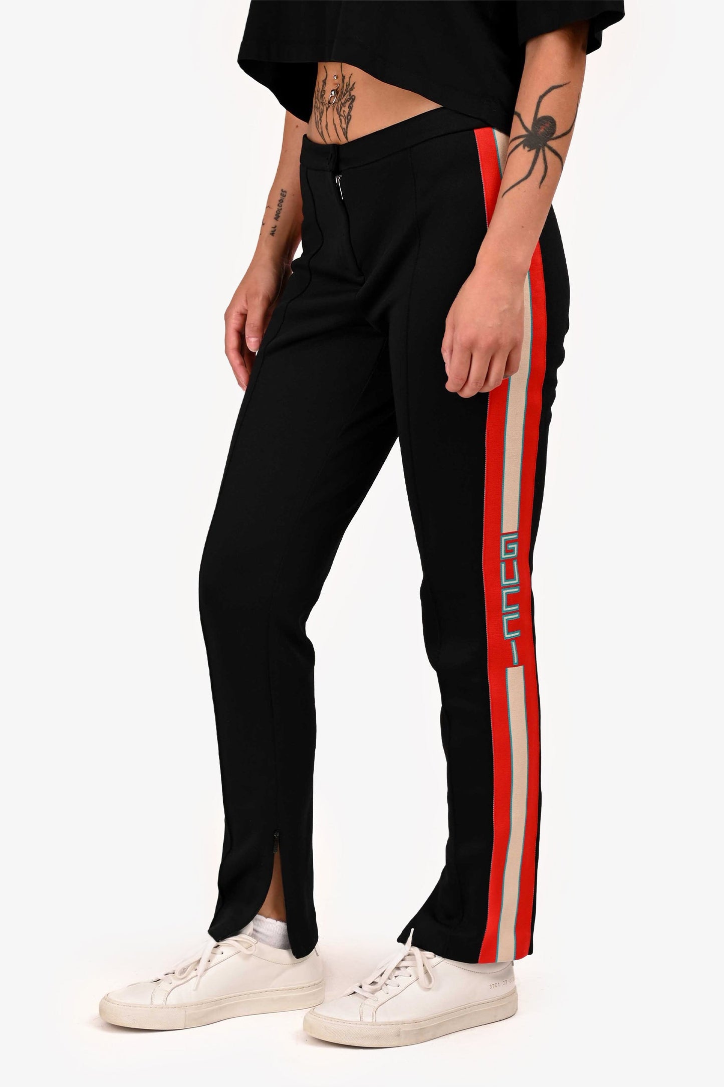 Gucci Black Trim Detailed Trousers Est. Size XS