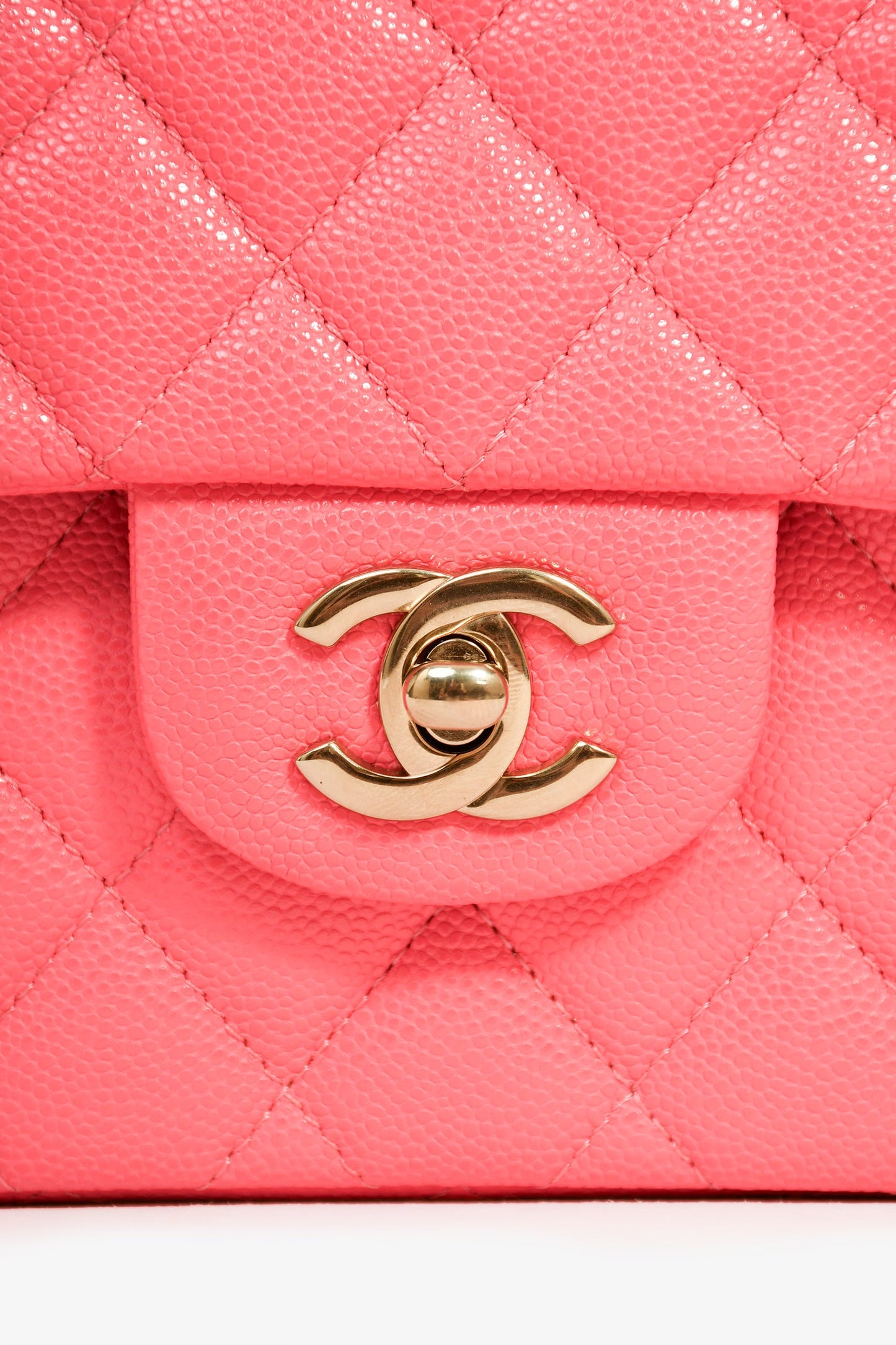 Chanel™ 2025 Hot Pink Caviar Small Double Flap Shoulder Bag