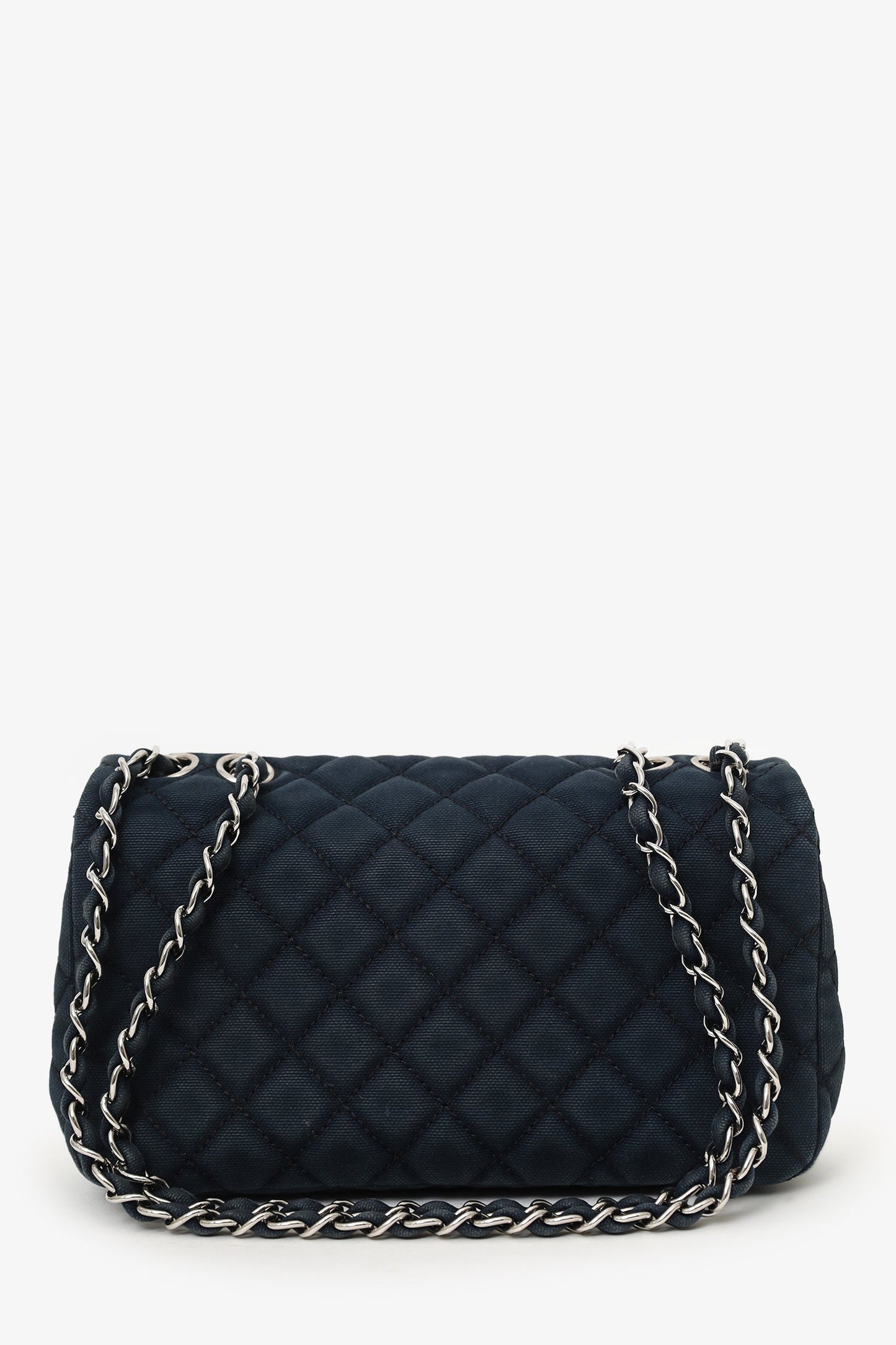 Chanel™ 2008/2009 Navy Canvas CC Cruise Shoulder Bag