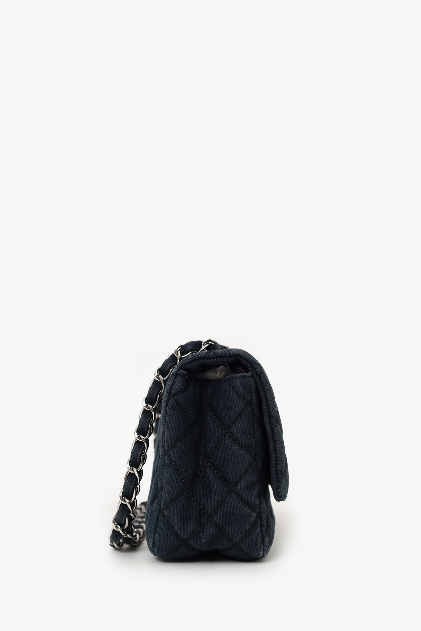 Chanel™ 2008/2009 Navy Canvas CC Cruise Shoulder Bag