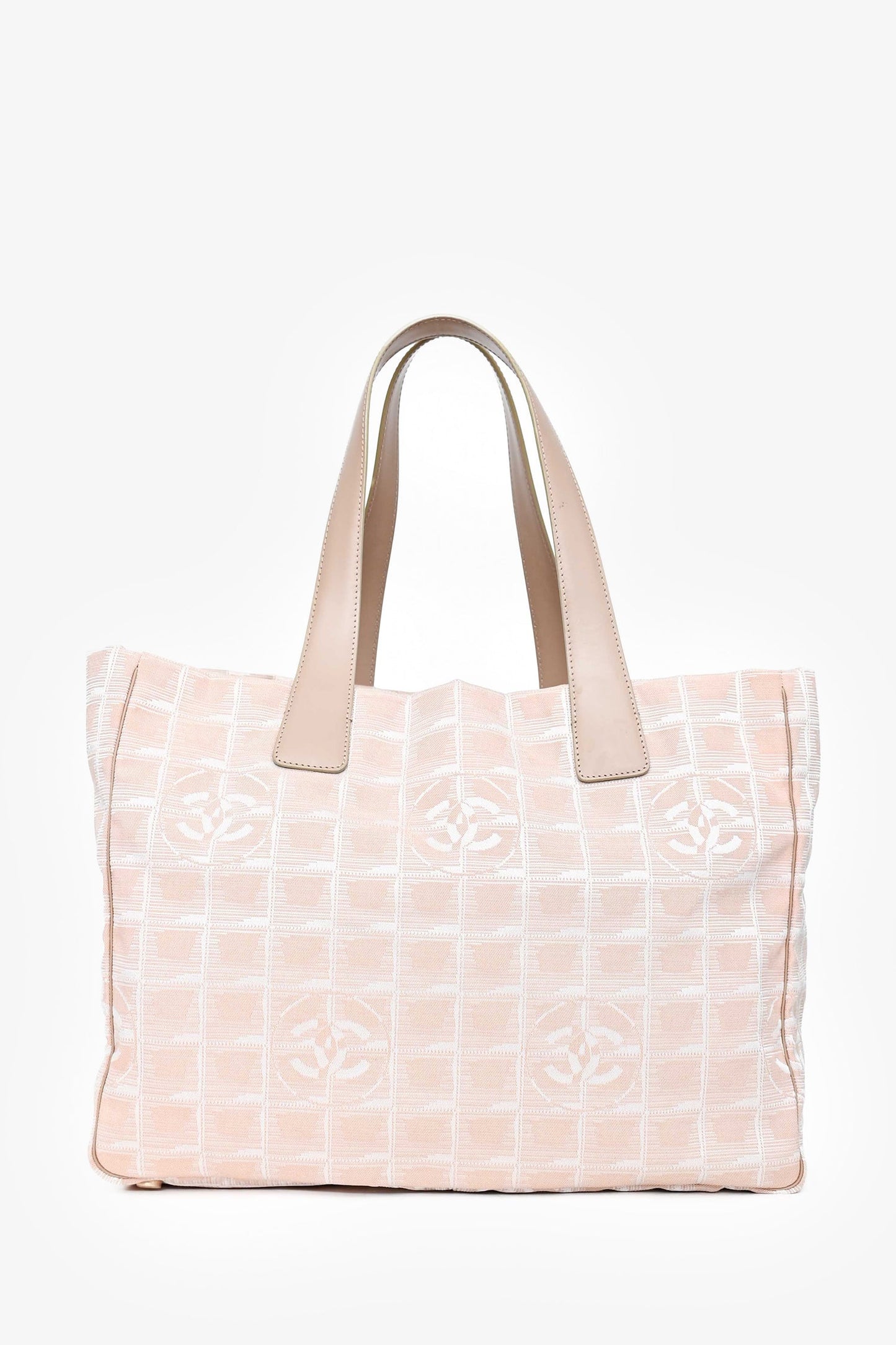Chanel™ 2004-5 Pink Canvas Travel Ligne CC Logo Tote